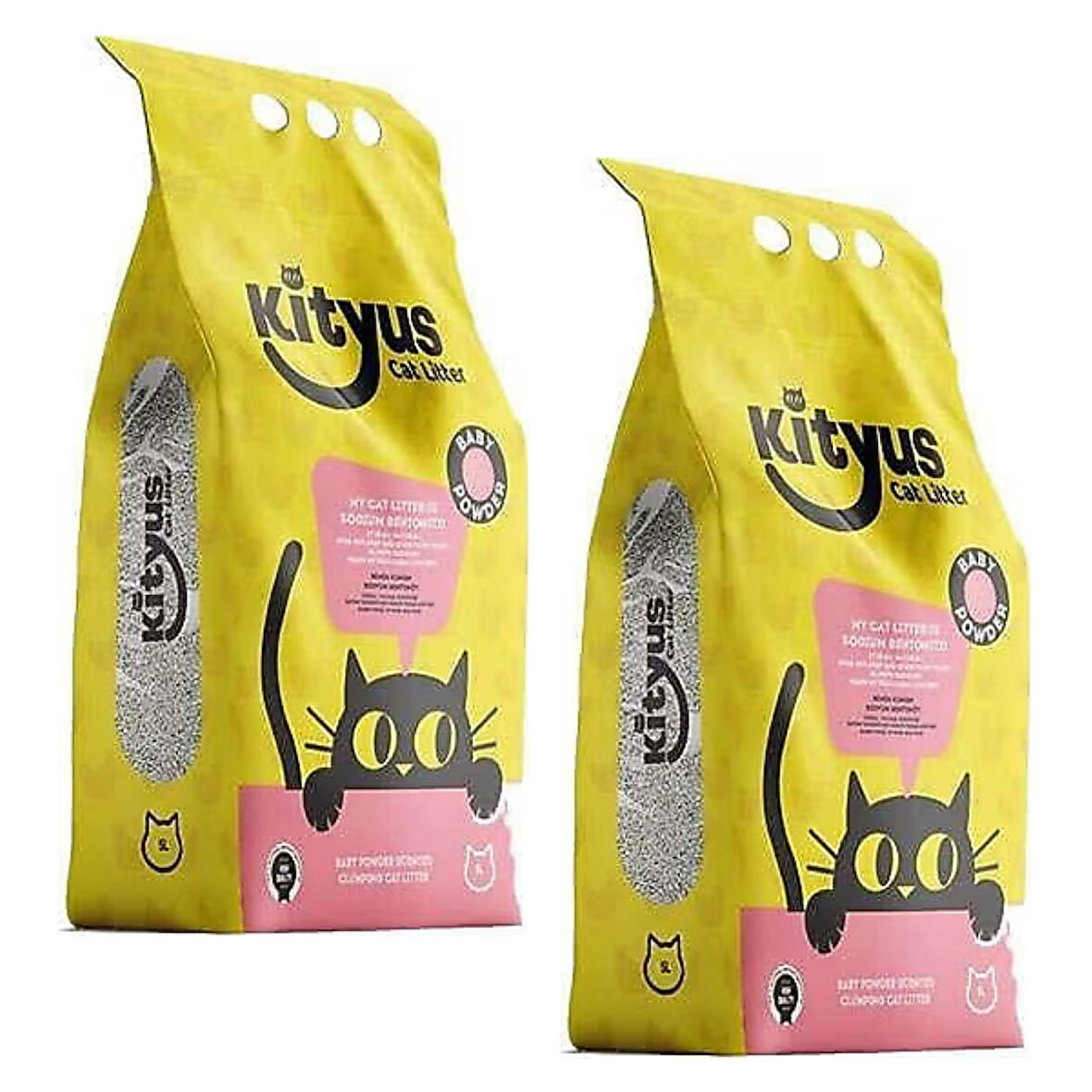 Kityus Bebek Pudrası Kokulu Kedi Kumu 10 L x 2 Adet