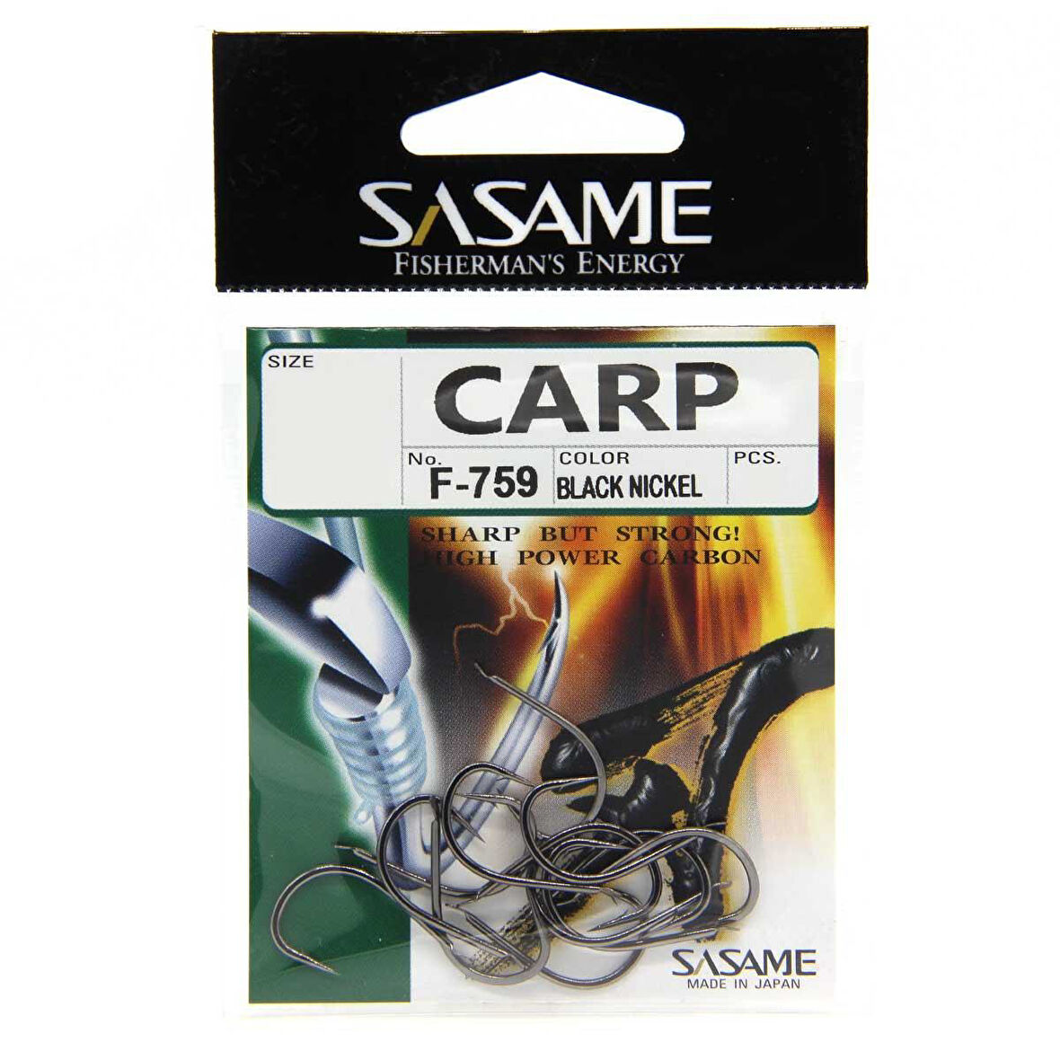 Sasame Carp Black Nikel Olta İğnesi Black Nickel-NO:4