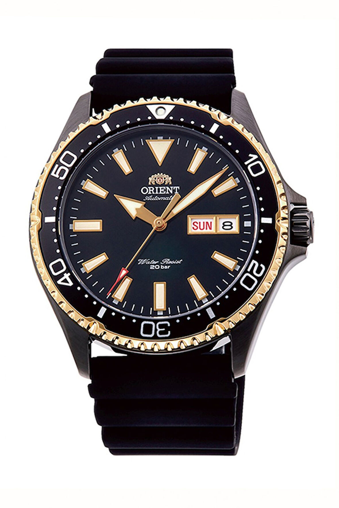 Orient Kamasu RA-AA0005B39B Otomatik Silikon Siyah Safir Cam 20 ATM 42 mm Erkek Kol Saati 