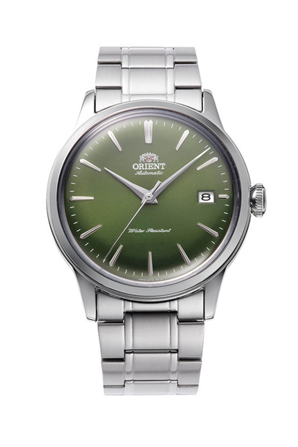 Orient Bambino Kurmalı Otomatik Çelik Gri Yeşil Kadran Kristal Cam 38 mm Erkek Kol Saati