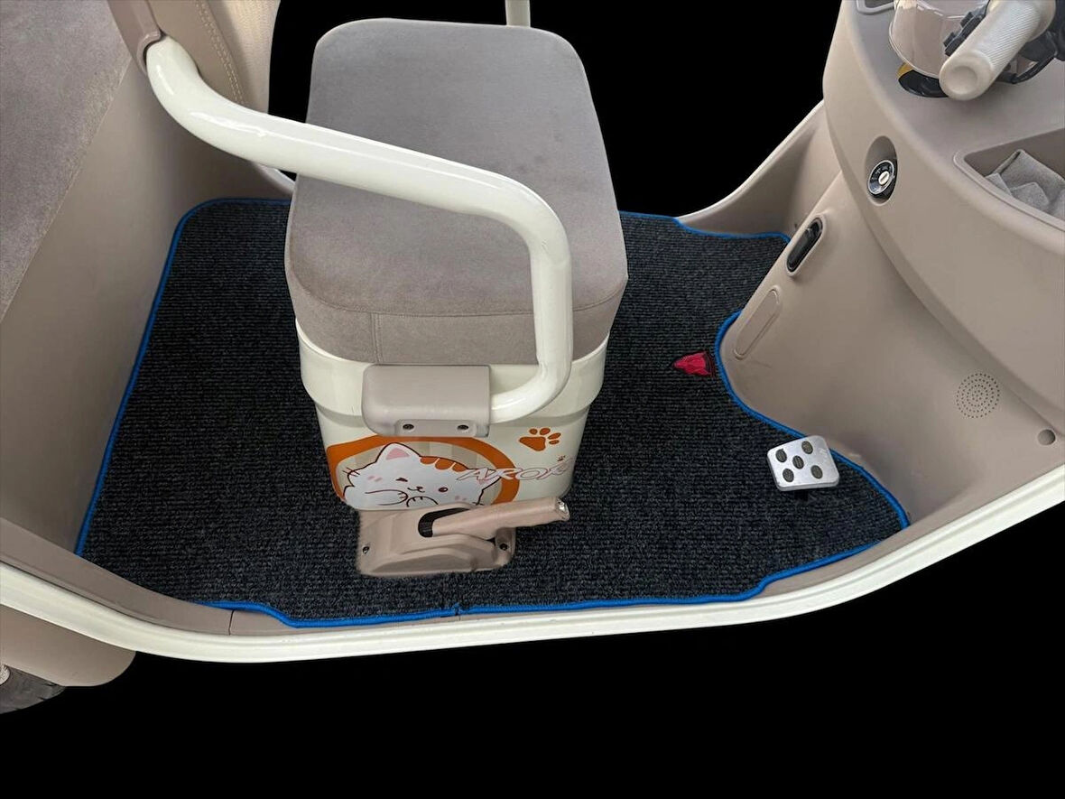 Elektrikli Motosiklet Aksesuar Koruyucu Paspas Arora Angel Pro Üç Tekerlekli Motosiklet Uyumlu Mavi Kenar Overloklu