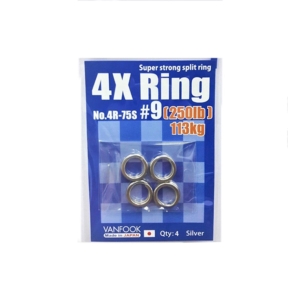 Vanfook 4R75S Split Ring Halka #9 113KG (250LB)