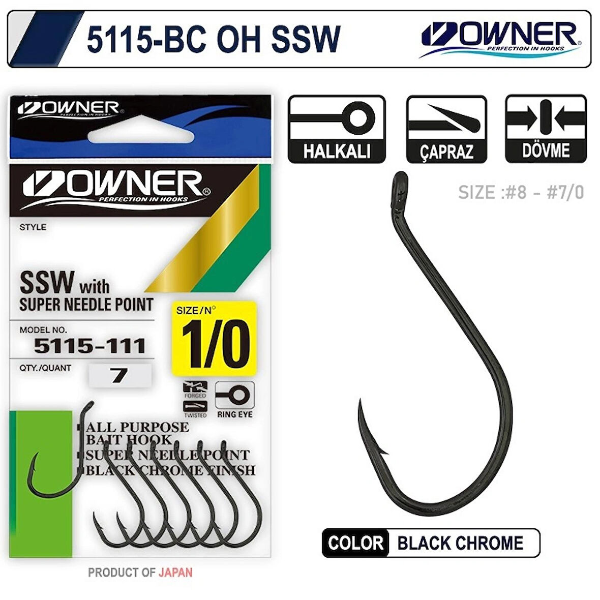OWNER 5115 BC No:6/0 Oh Ssw
