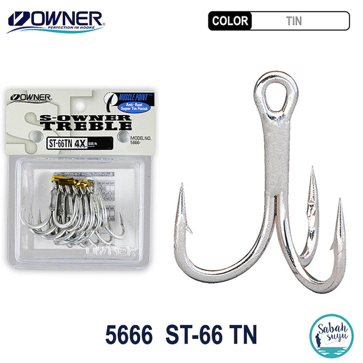 Owner 5666 ST-66TN Tin Üçlü İğne #2/0