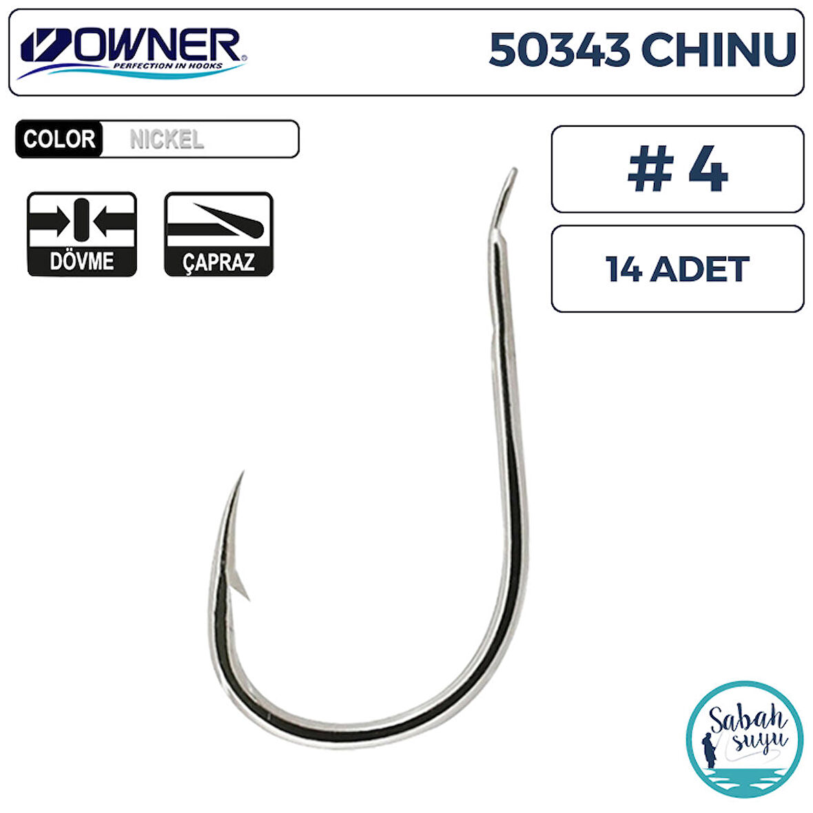 Owner 50343 Chinu İğne #4 (14 Adet) Beyaz