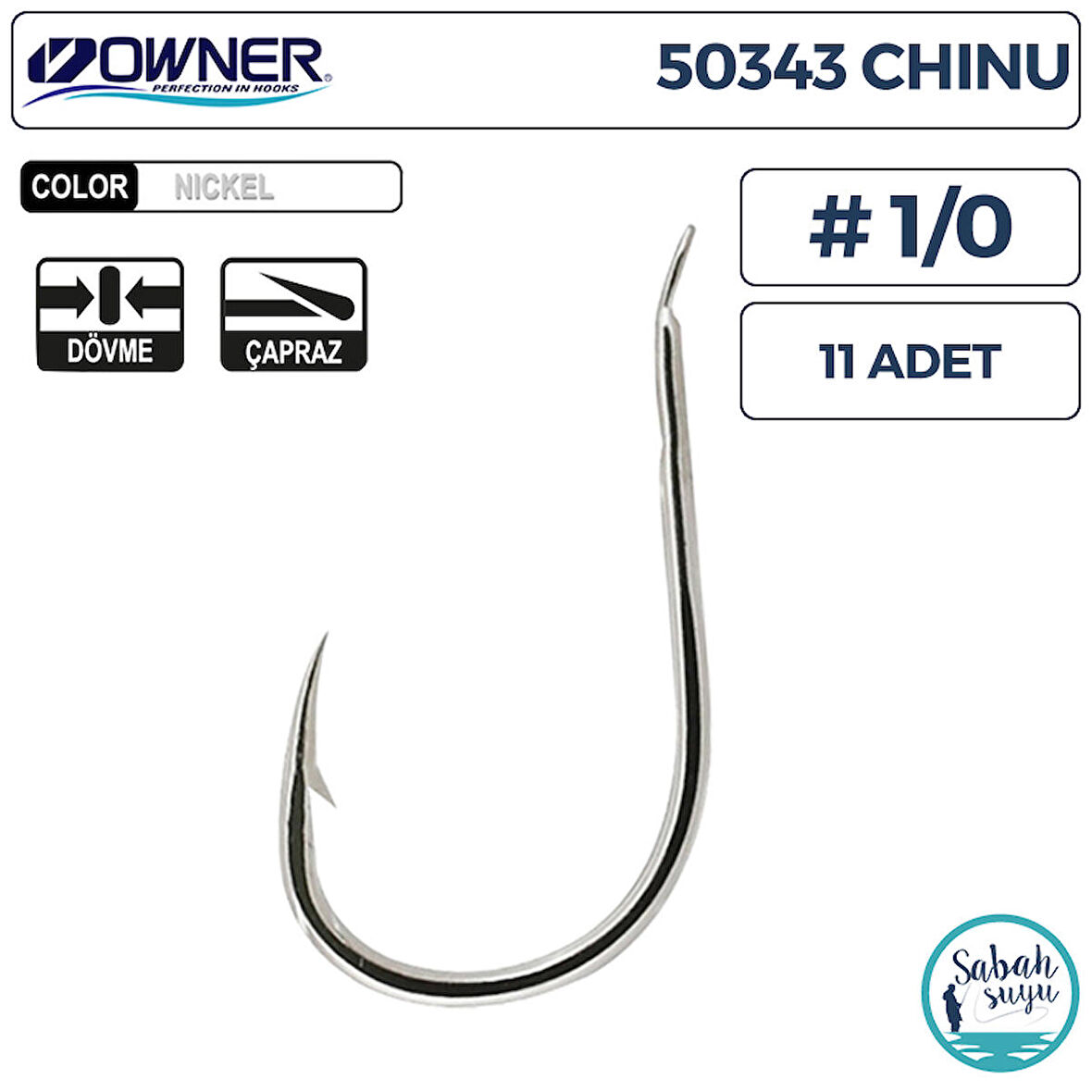 Owner 50343 Chinu İğne #1/0 (11 Adet) Beyaz