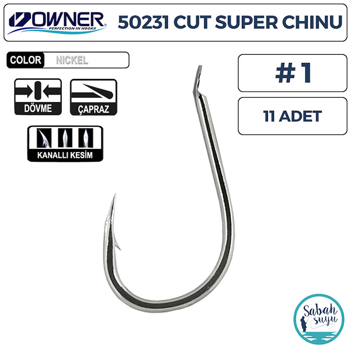 Owner 50231 Cut Super Chinu İğne Beyaz #1 (11 Adet)