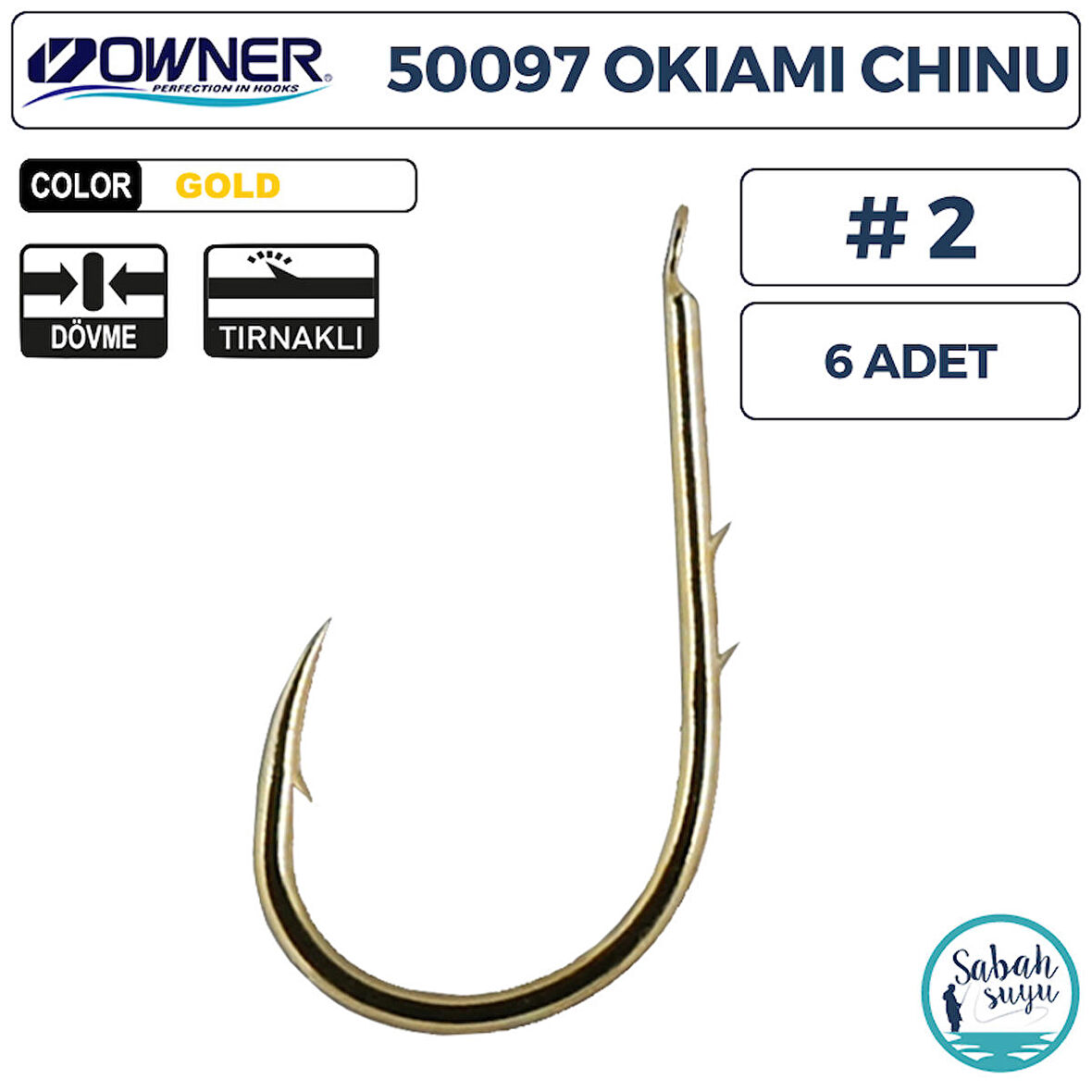 Owner 50097 Okiami Chinu İğne Sarı #2 (6 Adet)