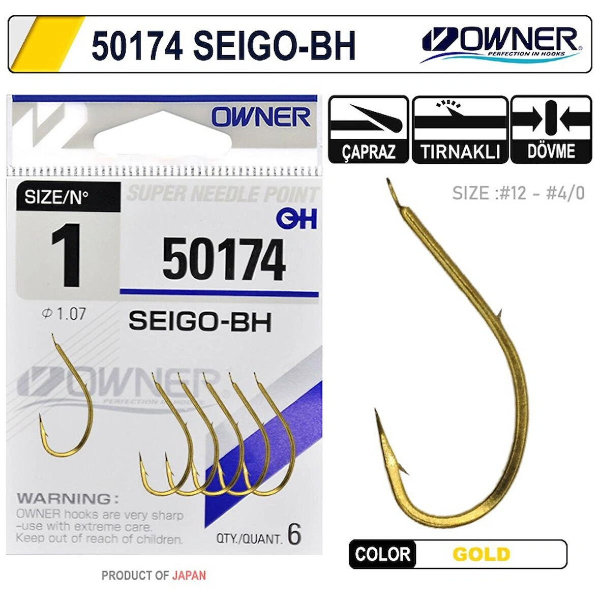Owner 50174 Seigo-Bh Gold İğne No:2