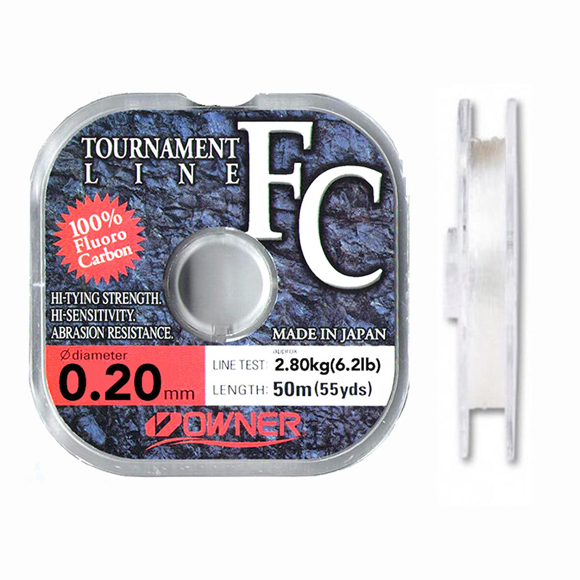 Owner Tournament Fluorocarbon Misina 0.20mm 2.80kg 50mt.