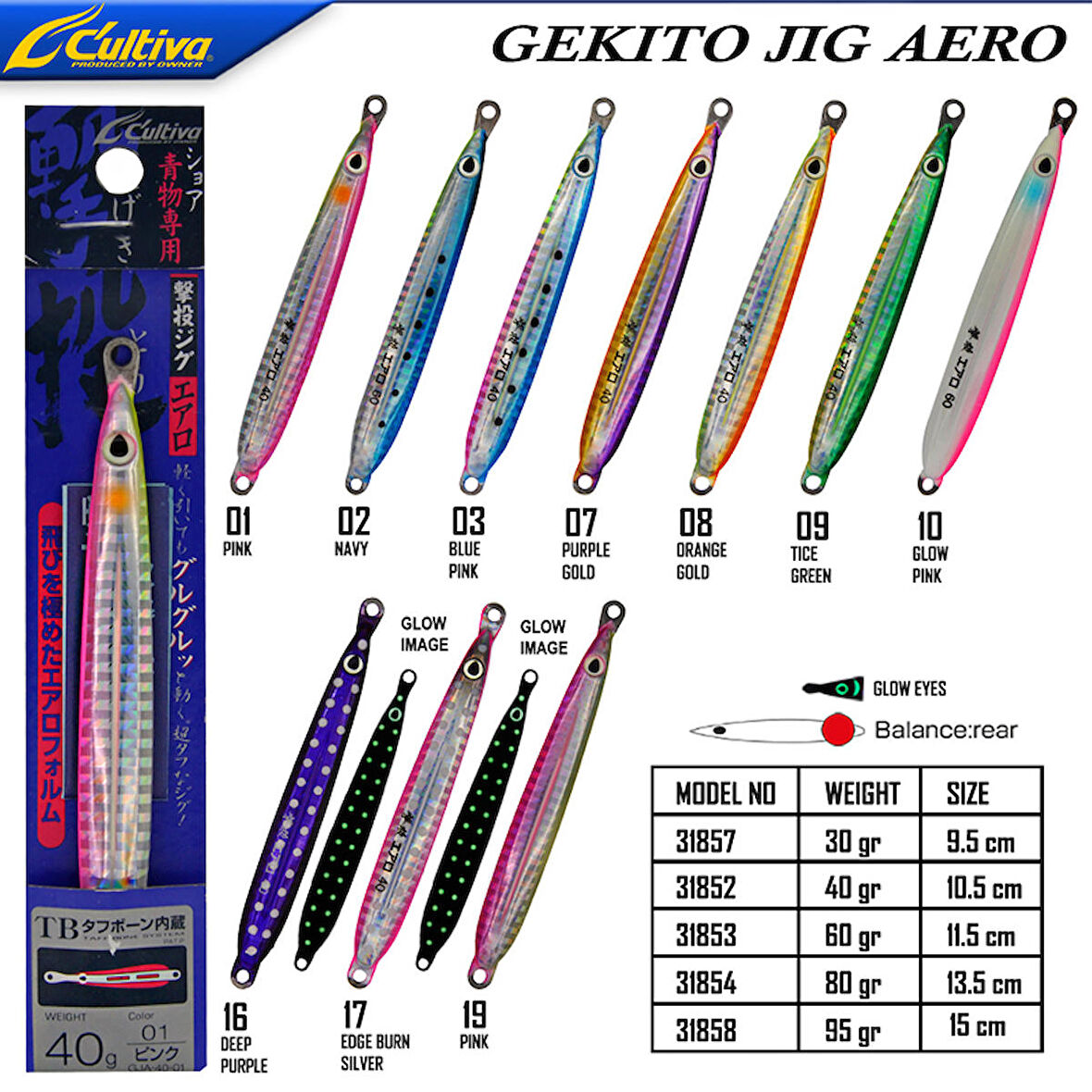 Cultiva   31854 Gekito Jig Aero 80g 13.5cm-10