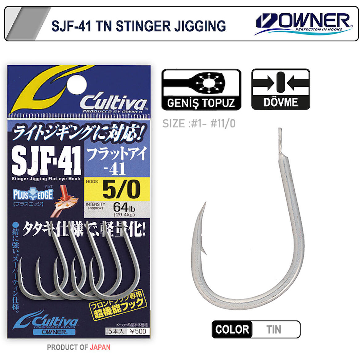 Owner 11699 Stinger Jigging Jig İğnesi - 4/0
