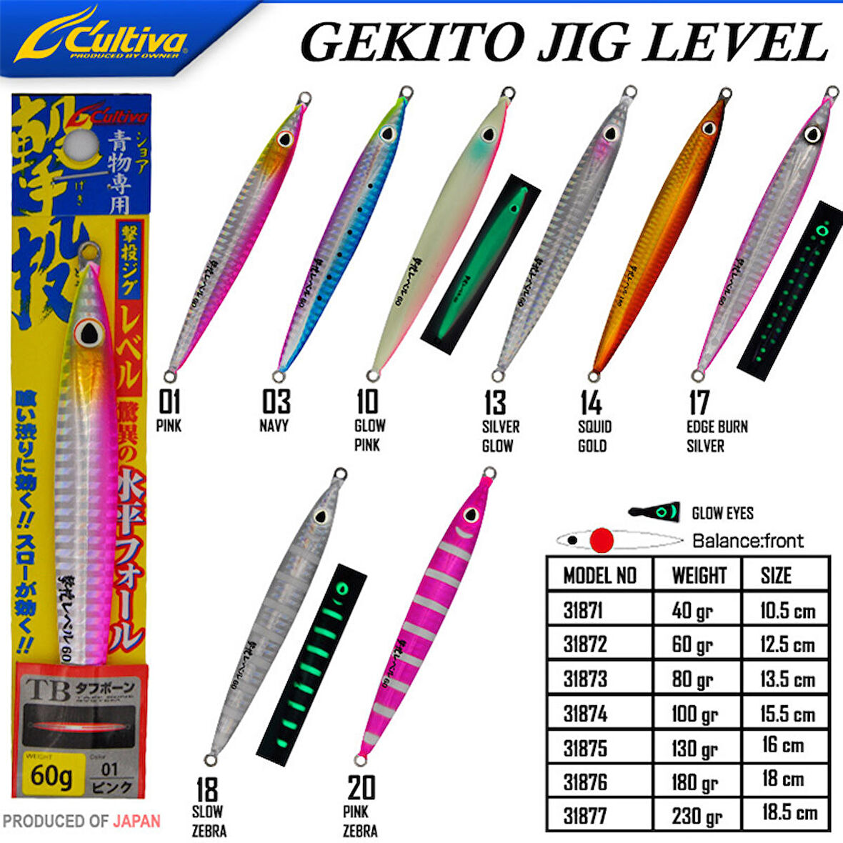 Cultiva JİG 31873 Gekito Jig Level 80g 13.5 cm-13