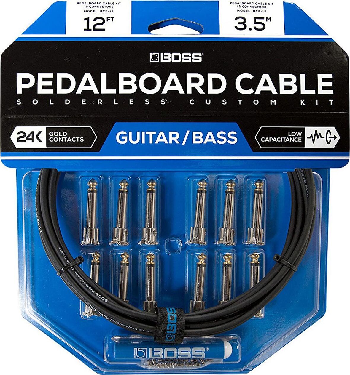 Boss BCK-12 Solderless Pedalboard Cable Kit Pedalboard Kablo Seti