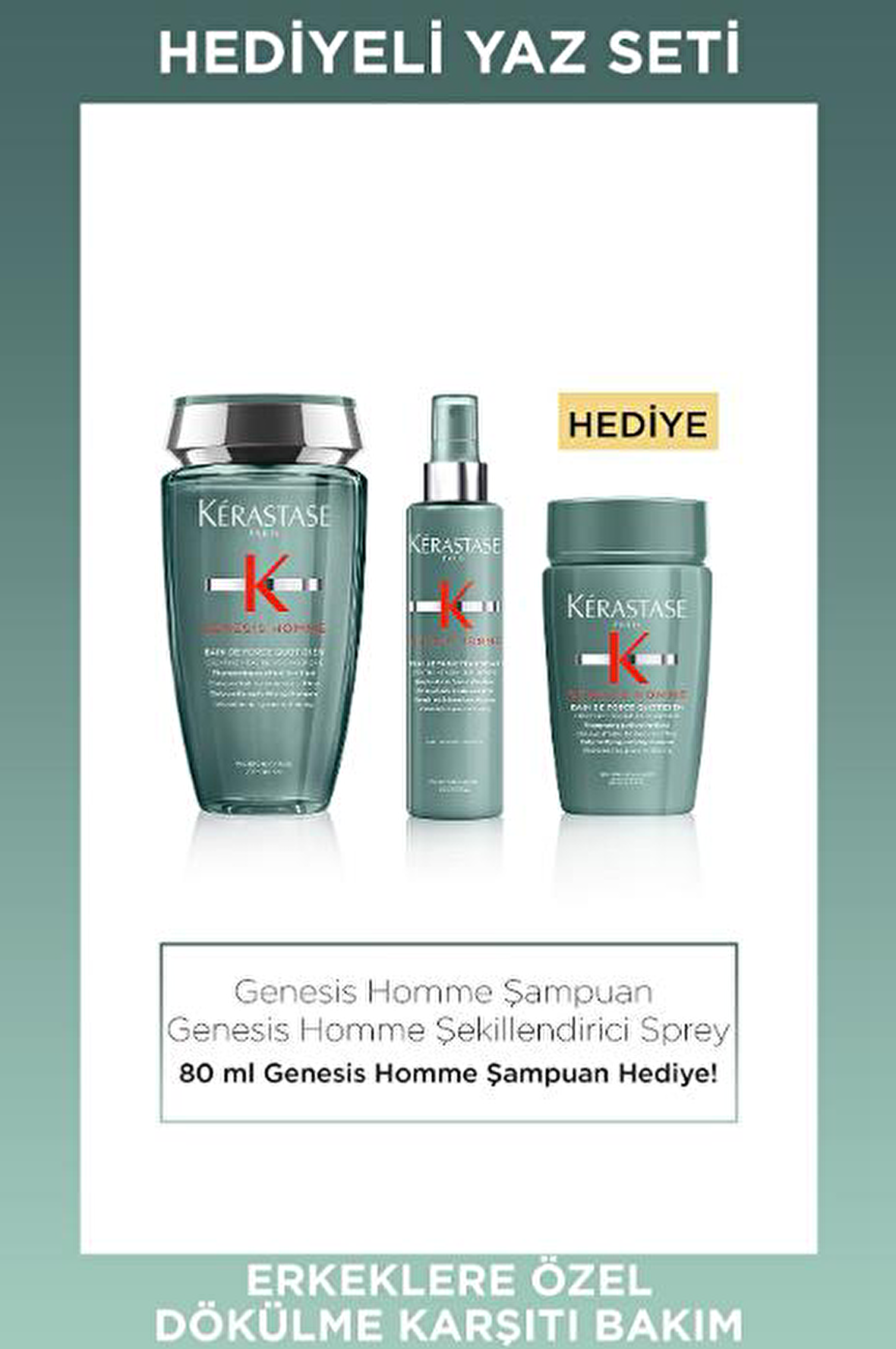 Kerastase Genesis Homme Erkeklere Özel Güçlendirici ve Şekillendirici Bakım Seti