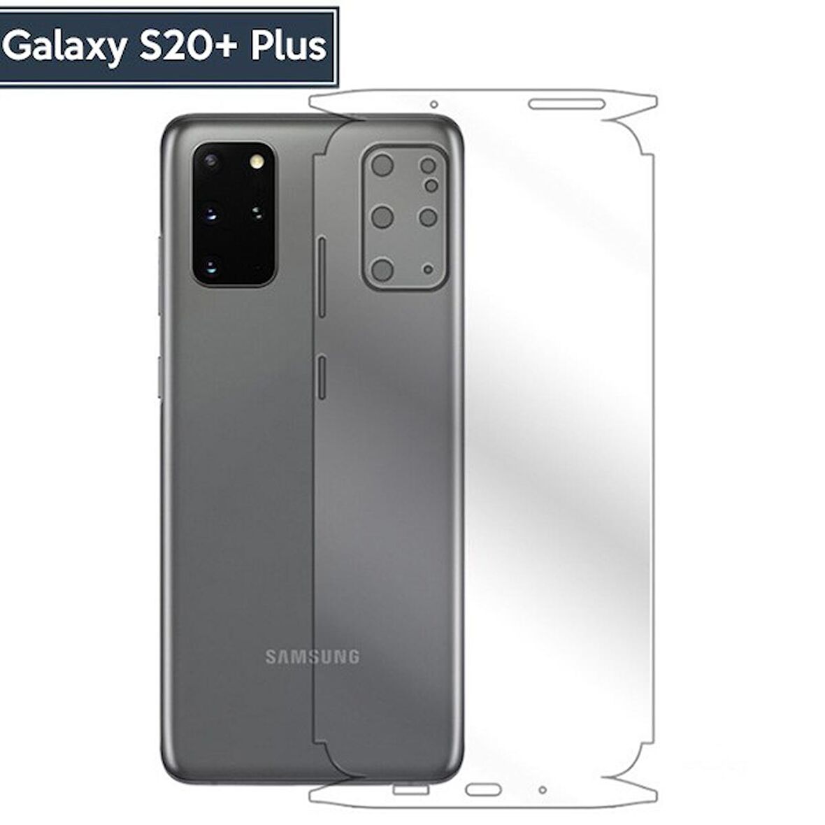 ALLY SM Galaxy S20+Plus Hidrojel Hayalet Arka Tam Kaplama Film Şeffaf