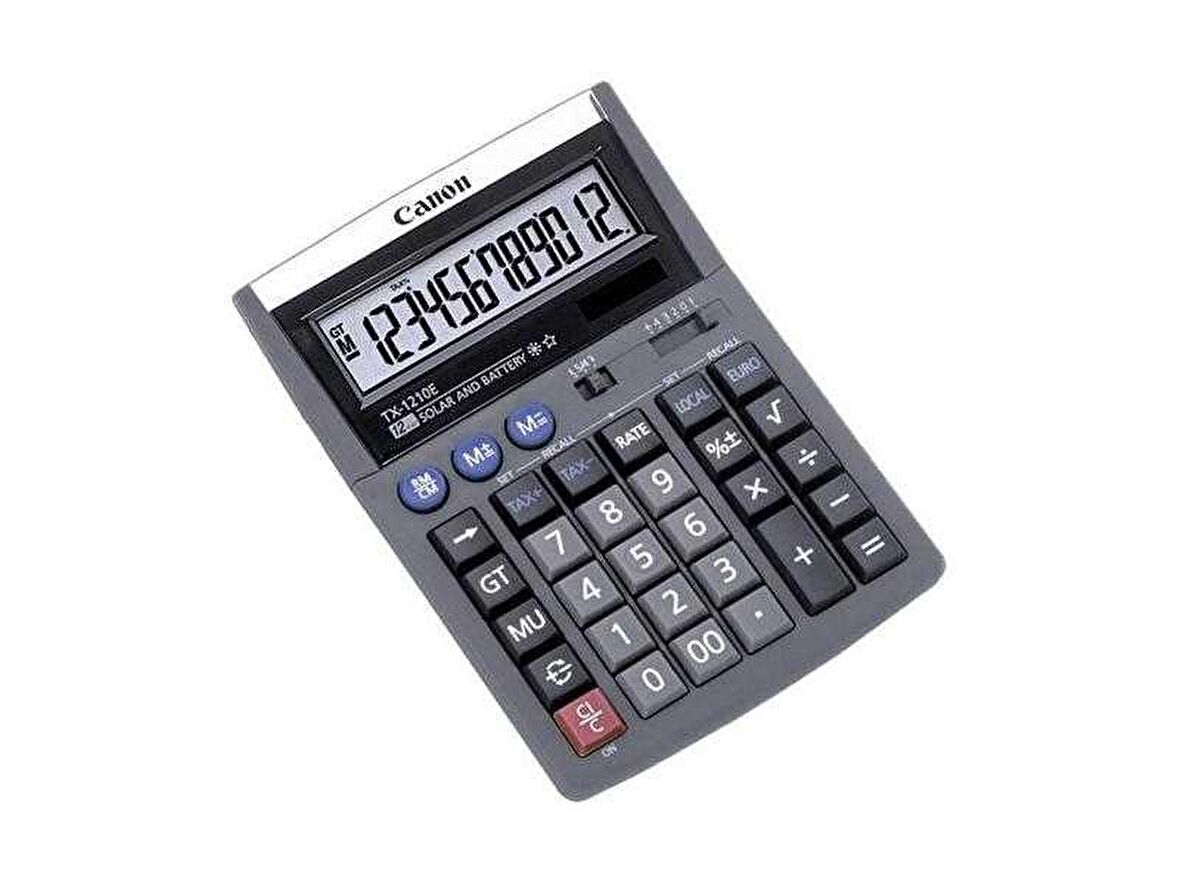 Canon 12 Hane Hesap Makinesi Tx-1210E Siyah