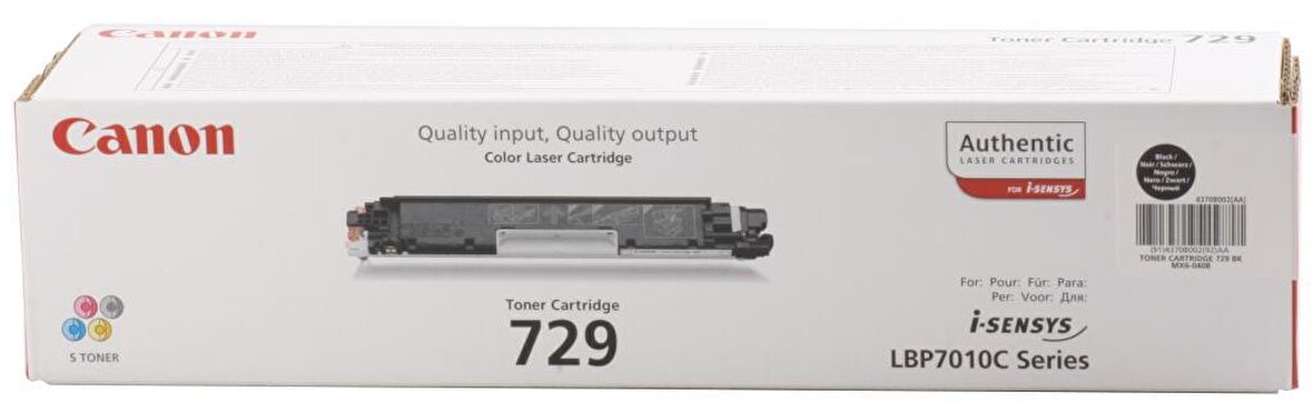 CANON CRG 729BK SİYAH LASER TONER ORJ.