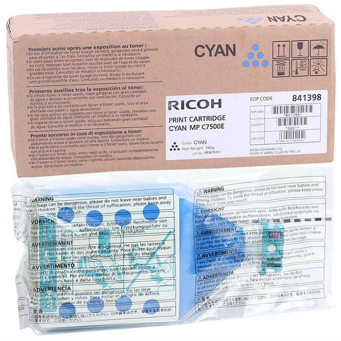 Ricoh Aficio MP-C6000 Mavi Orijinal Fotokopi Toner