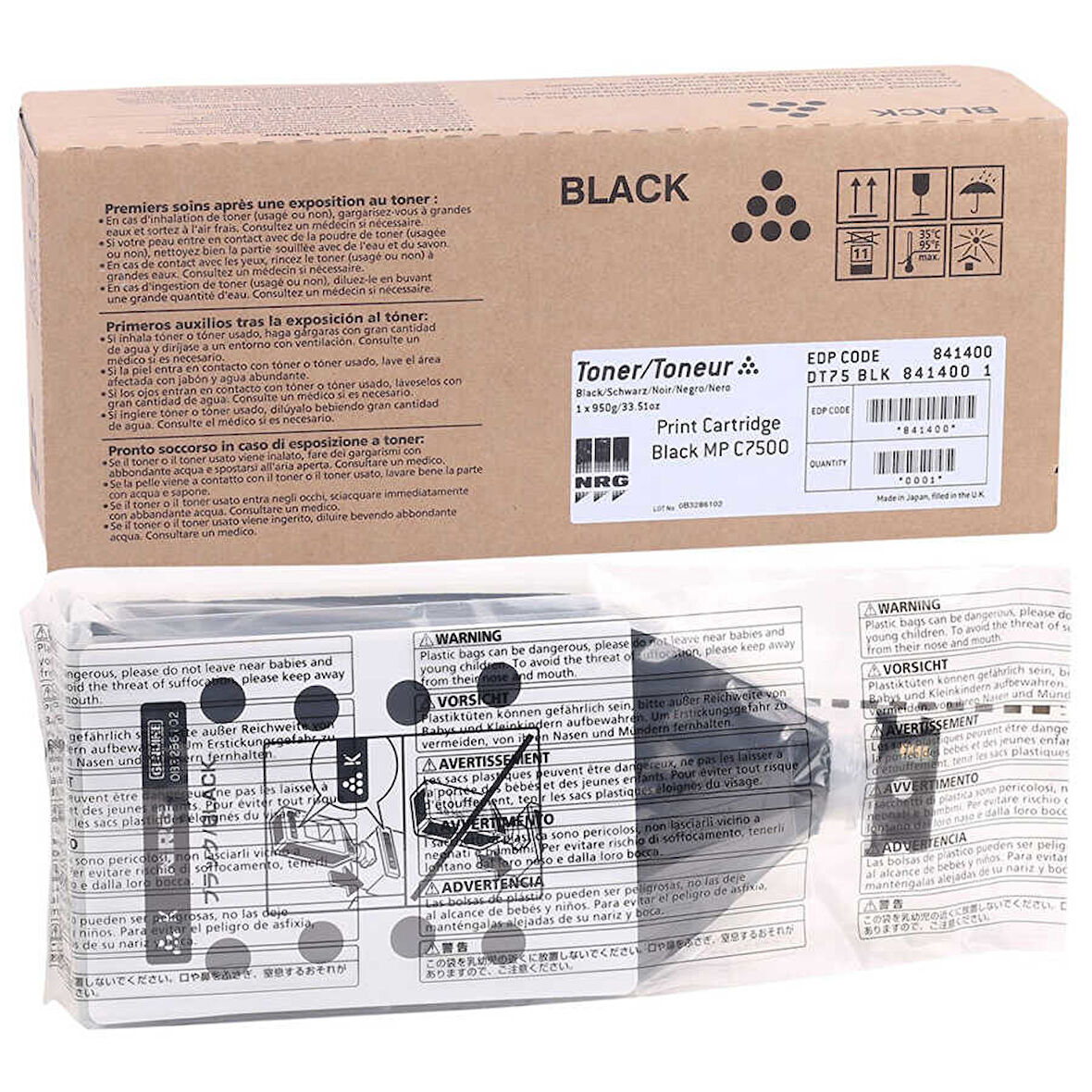 Ricoh Aficio MP-C6000 Siyah Orijinal Fotokopi Toner