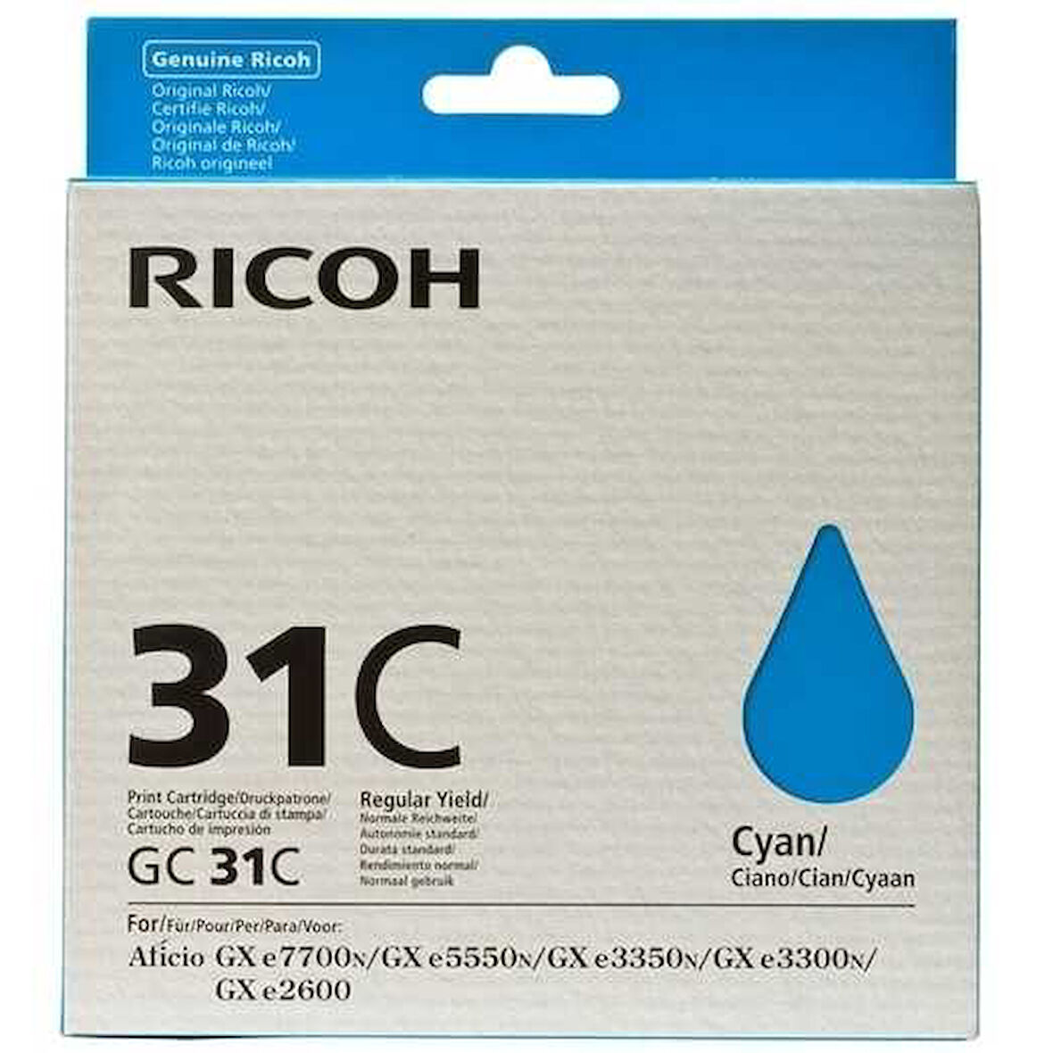 Ricoh Aficio GC-31C Mavi Orijinal Kartuş