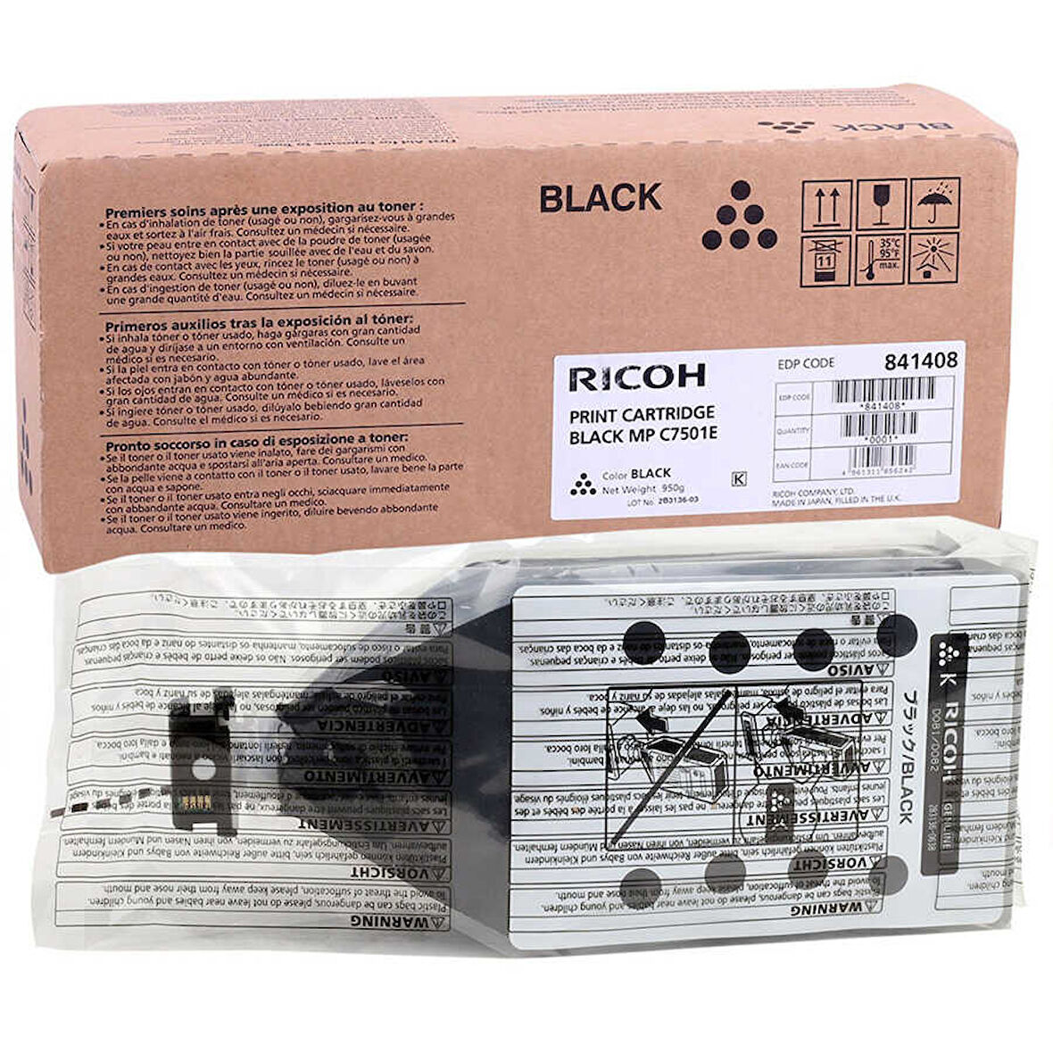 Ricoh Aficio MP-C6501 Siyah Orijinal Fotokopi Toner