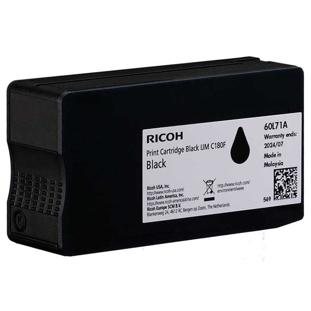 Ricoh C180F 408517 - 60L71A Siyah Orijinal Kartuş