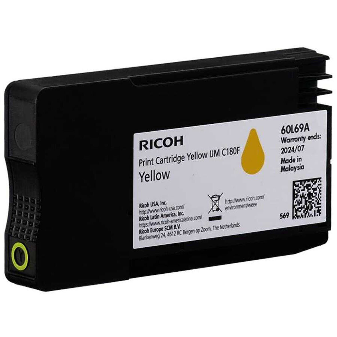 Ricoh C180F 408520 - 60L69A Sarı Orijinal Kartuş