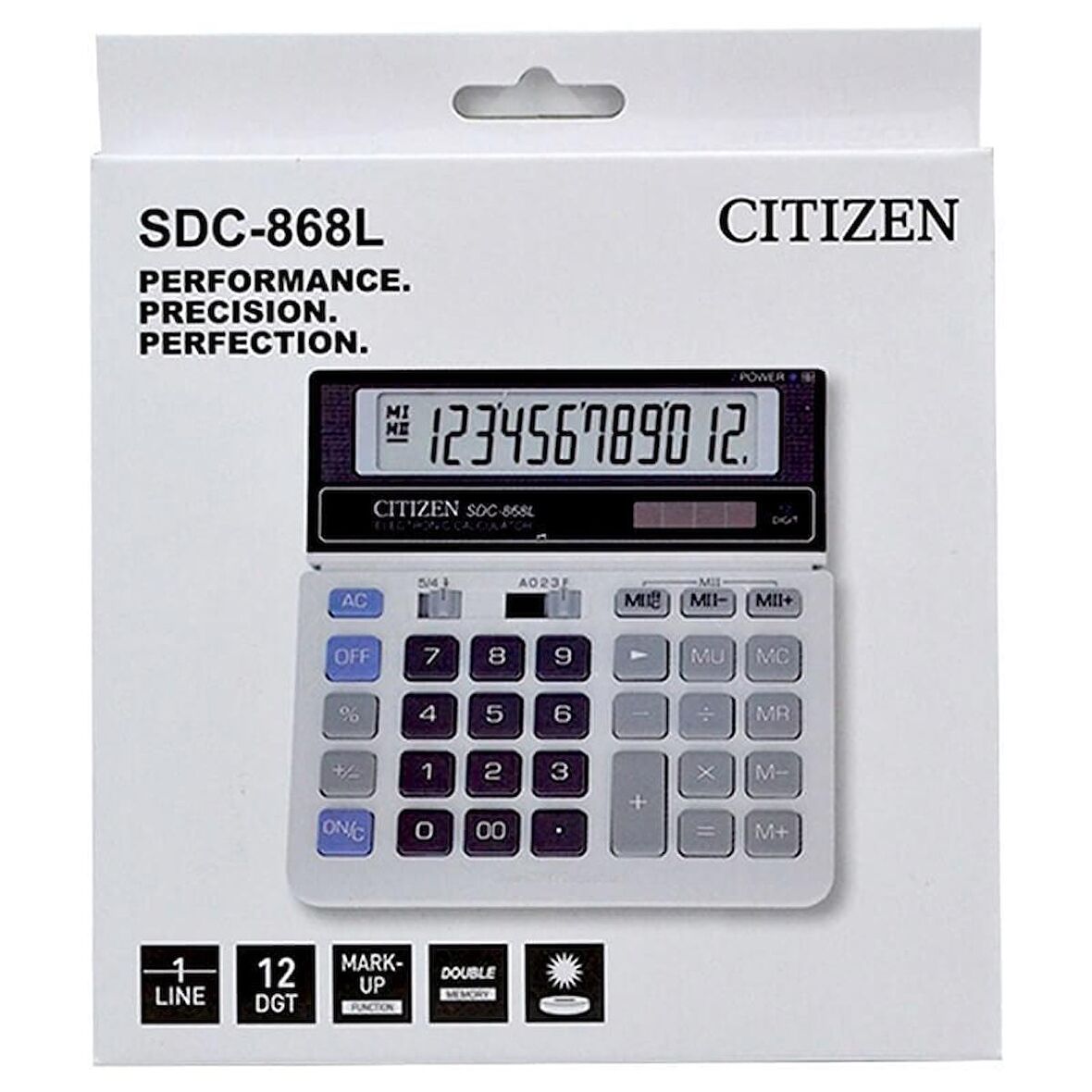 CİTİZEN SDC-868L BÜYÜK HESAP MAKİNESİ 12 HANELİ