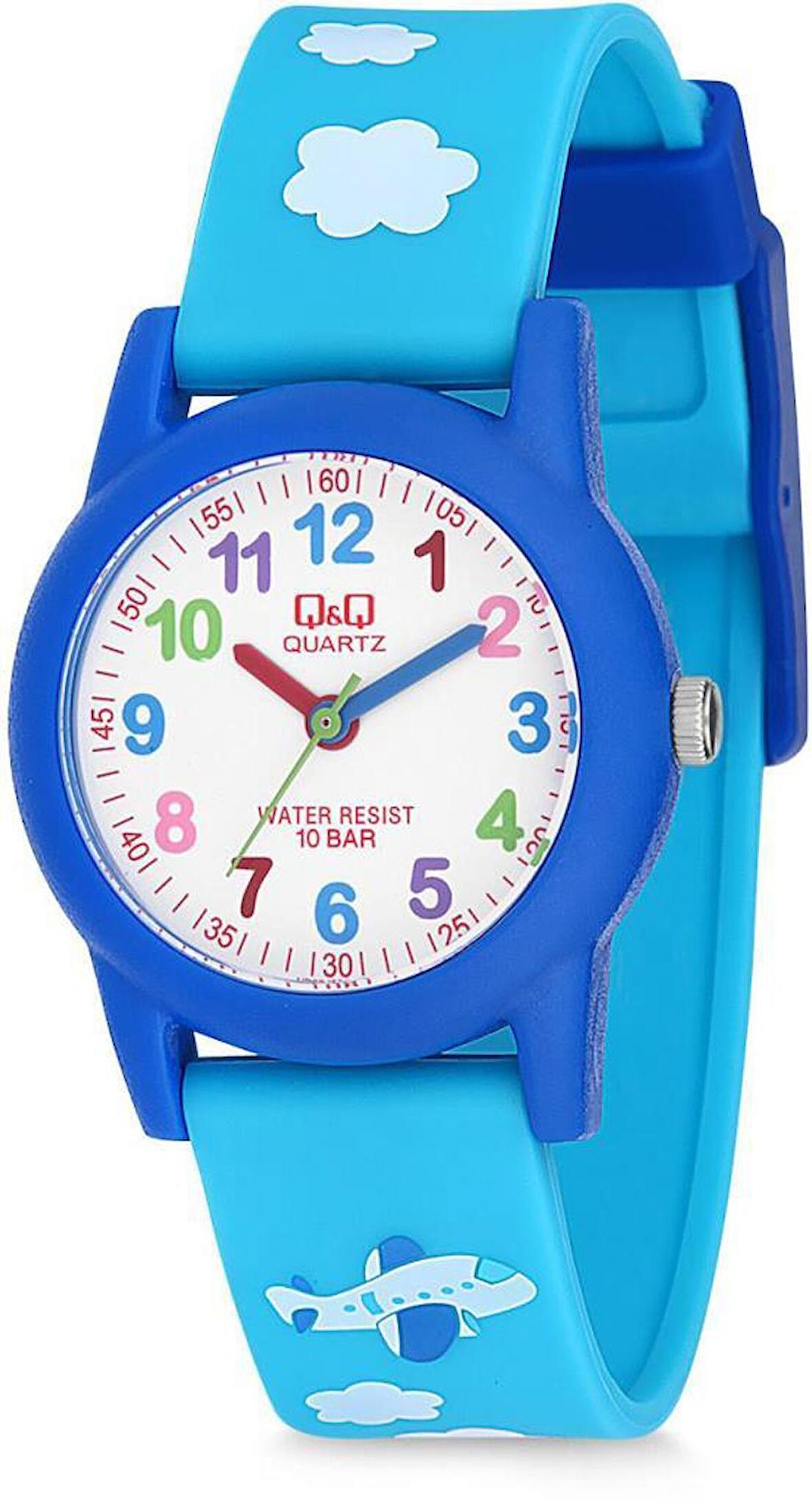 Q&Q VR99J005Y MAVİ SİLİKON KORDON RAKAMLI ÇOCUK KOL SAATİ