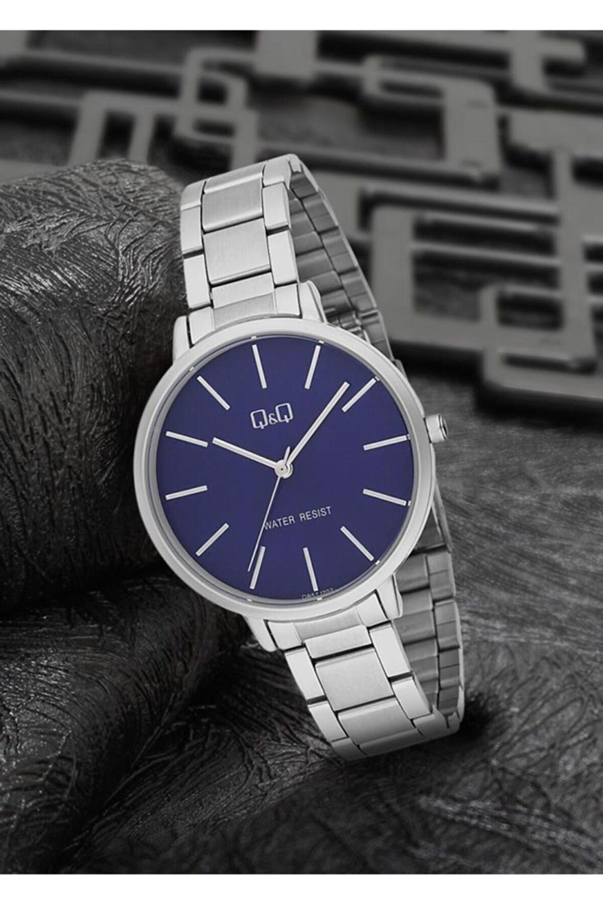 Qb57j202y Gümüş Lacivert Kadran Kadın Kol Saati