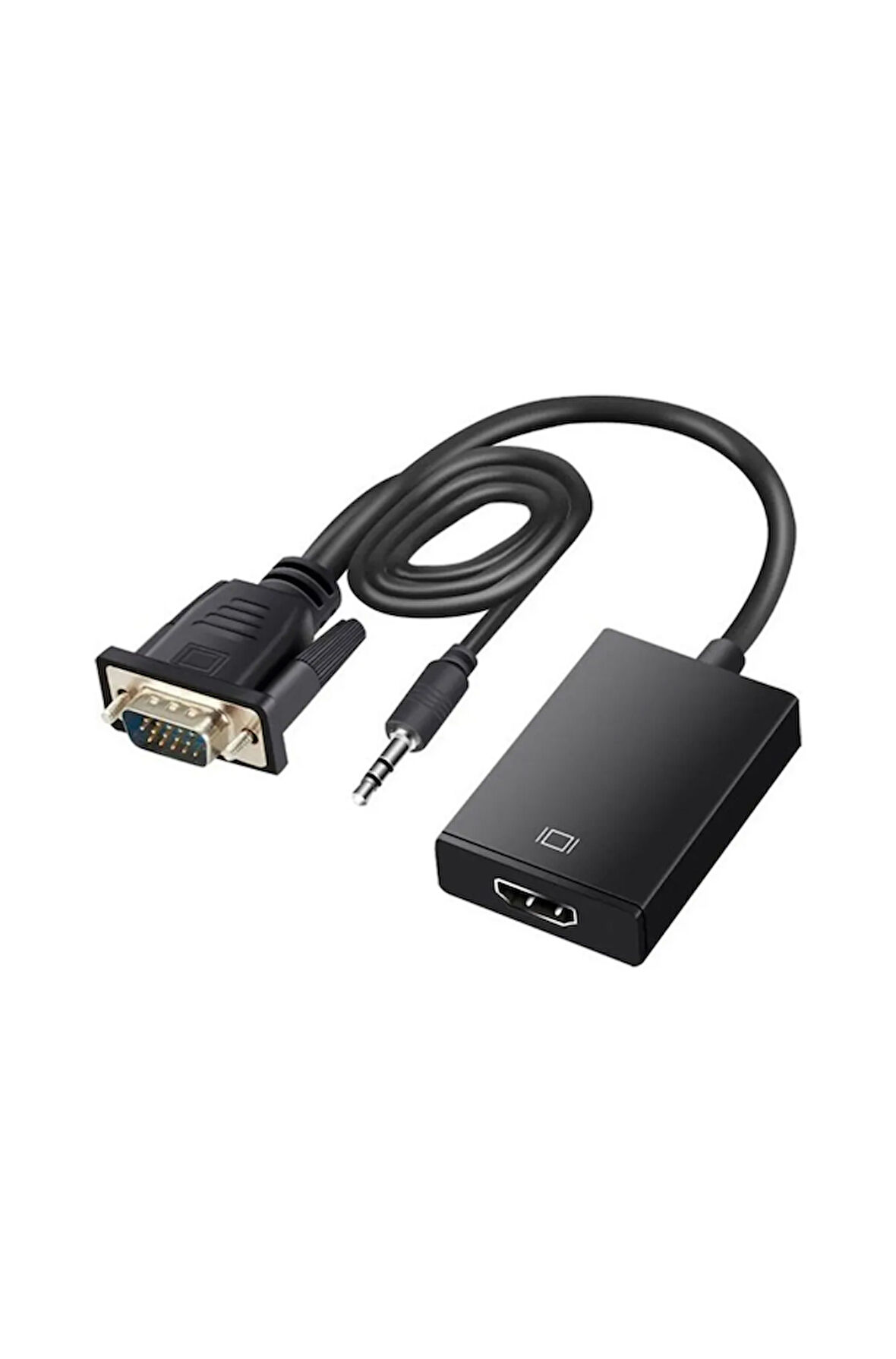 1080P VGA TO HDMİ ÇEVİRİCİ ADAPTÖR SES GİRİŞLİ-VGA ERKEK HDMİ DİŞİ