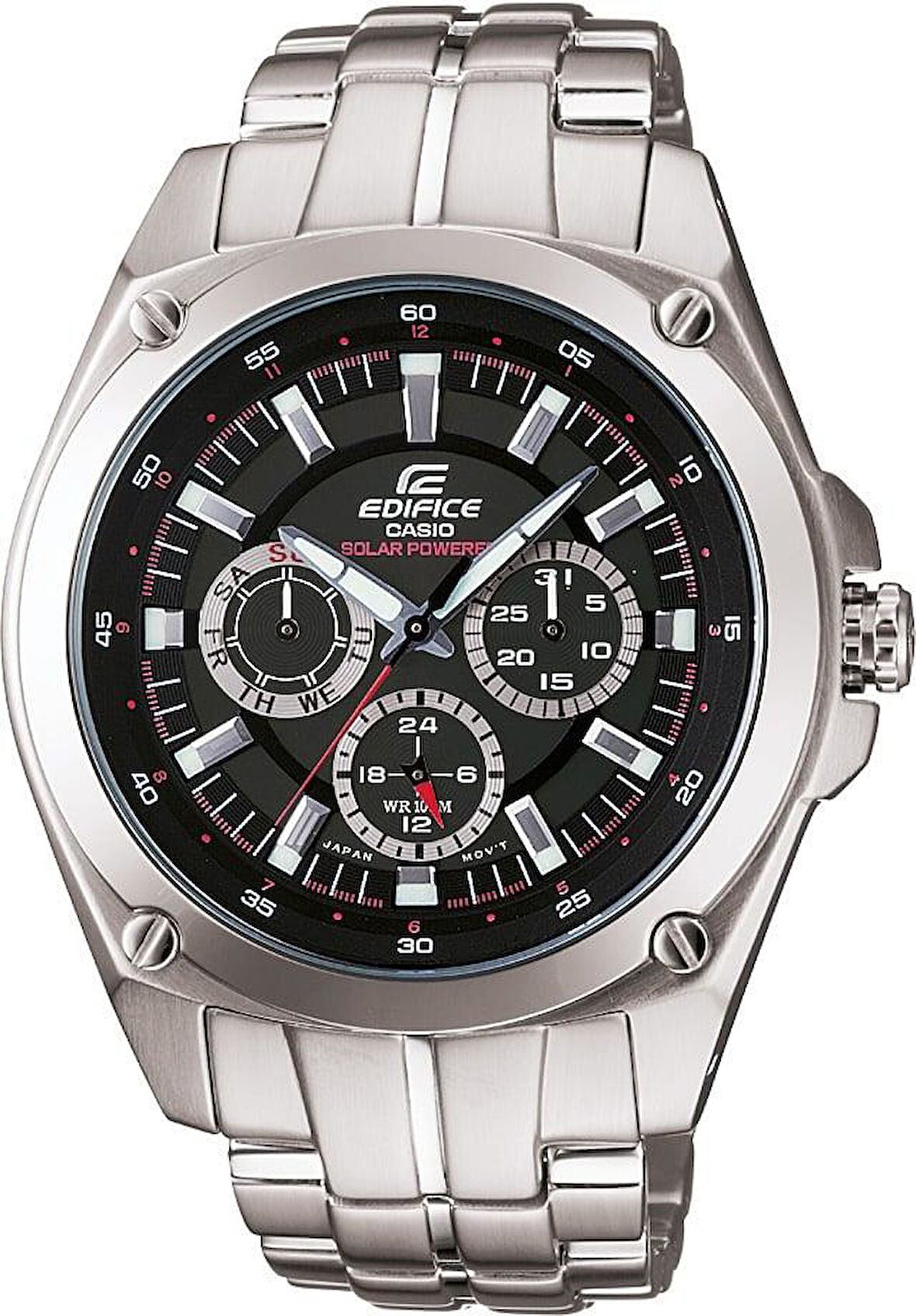 Casio Edifice EF-330SB-1AVDF Solar Powered Çelik Erkek Kol Saati