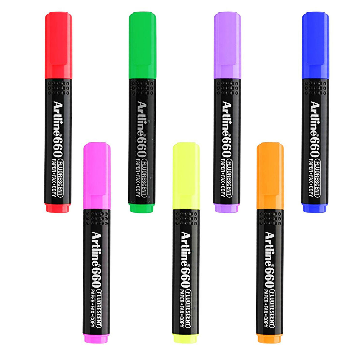 Artlirne Fosforlu Kalem Kesik Uç Neon Renkler 7 Renk Set