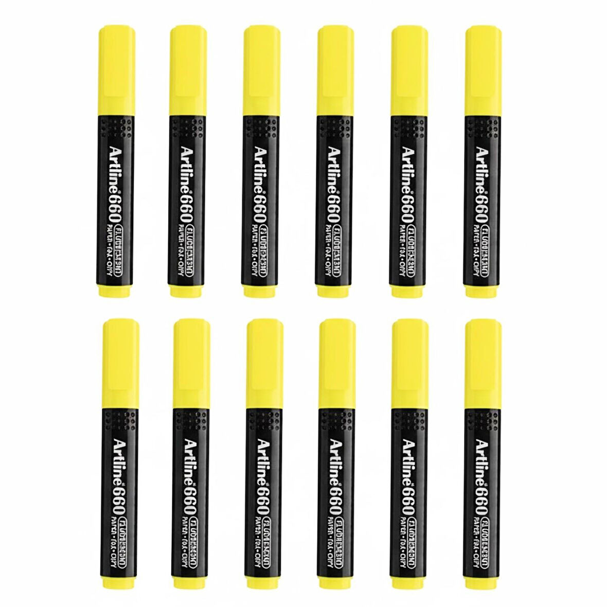 Artline Fosforlu Kalem Kesik Uç Neon Renkler Sarı 12 Adet