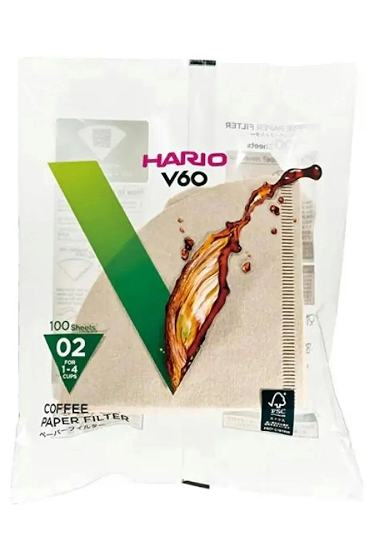 Hario V60 02 Filtre Kağıdı Naturel 100 Adet
