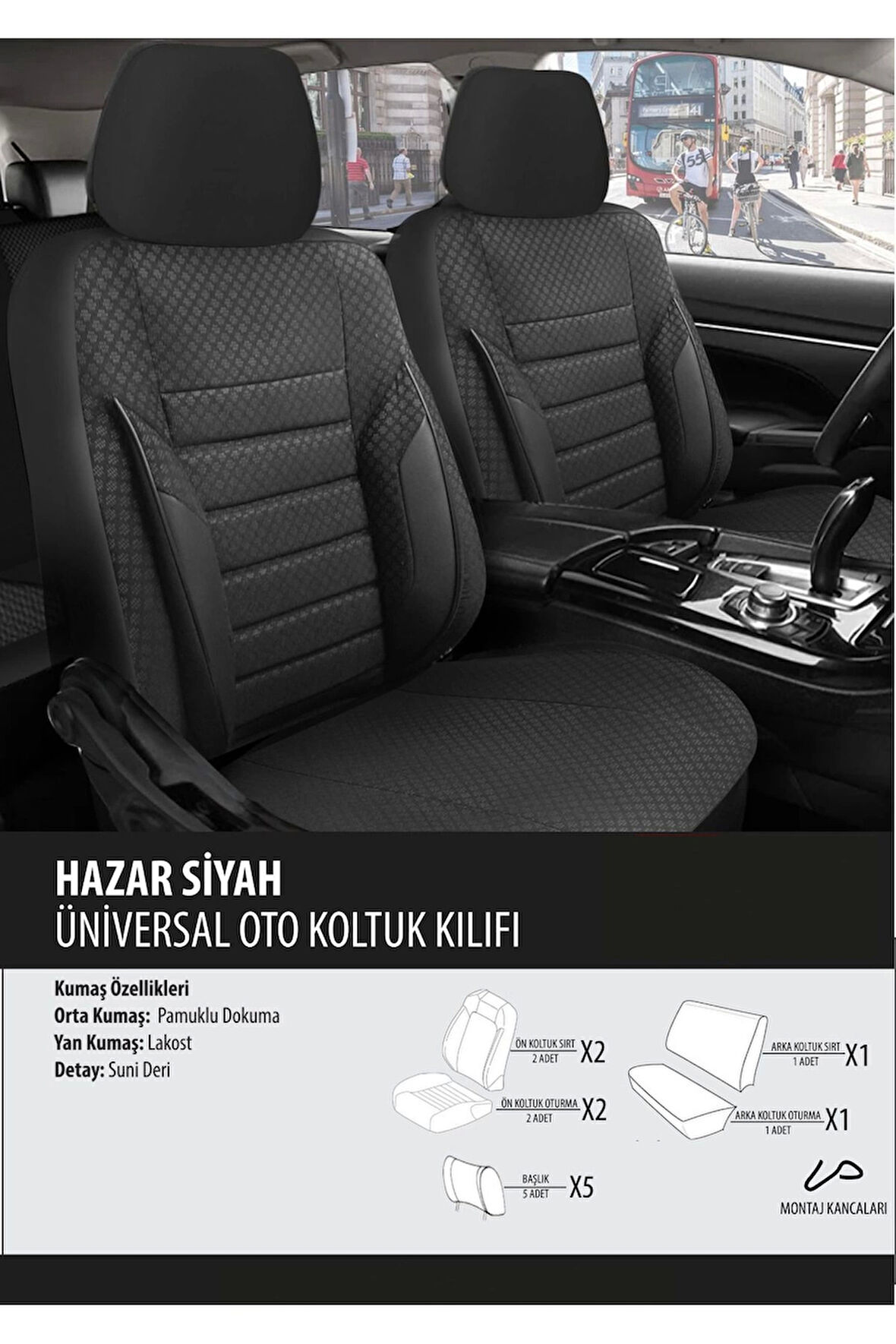 Infiniti Fx30 Koltuk Kılıfı Hazar Siyah