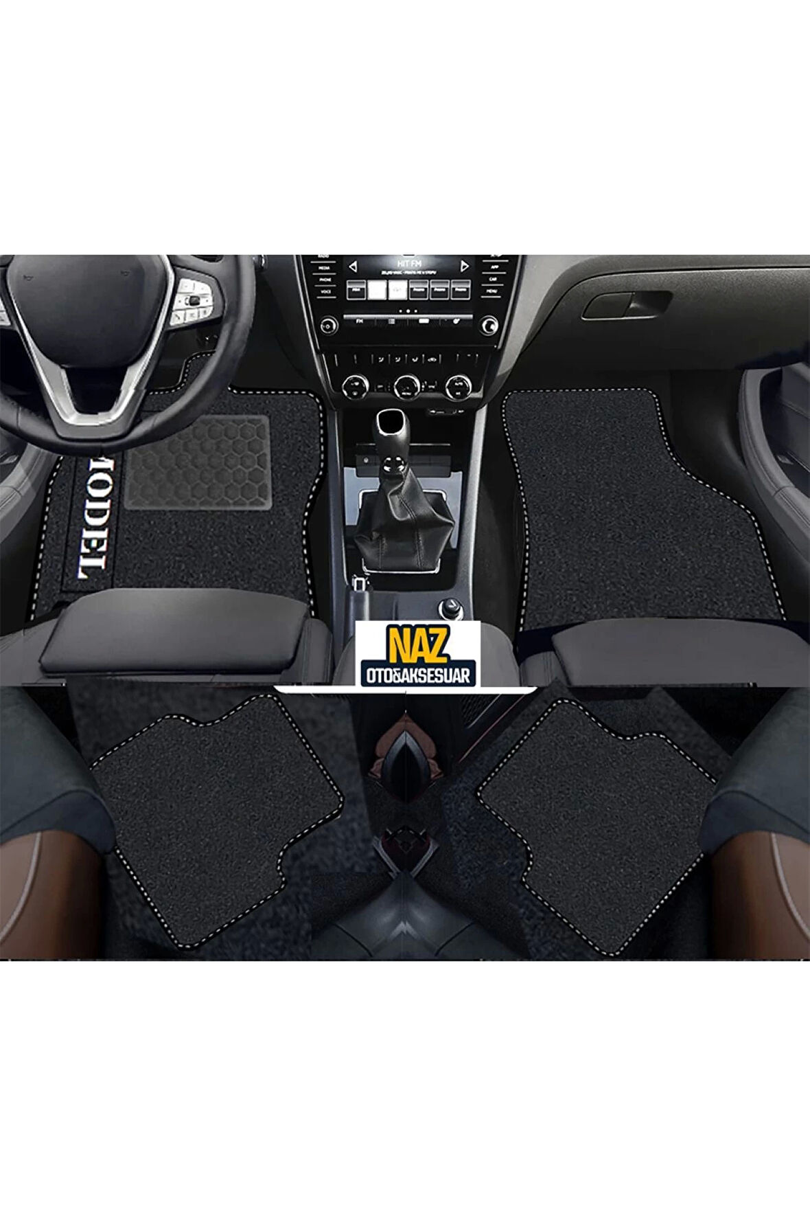 HONDA İNTEGRA    Siyah Halı Siyah Kenar Petek Topuk