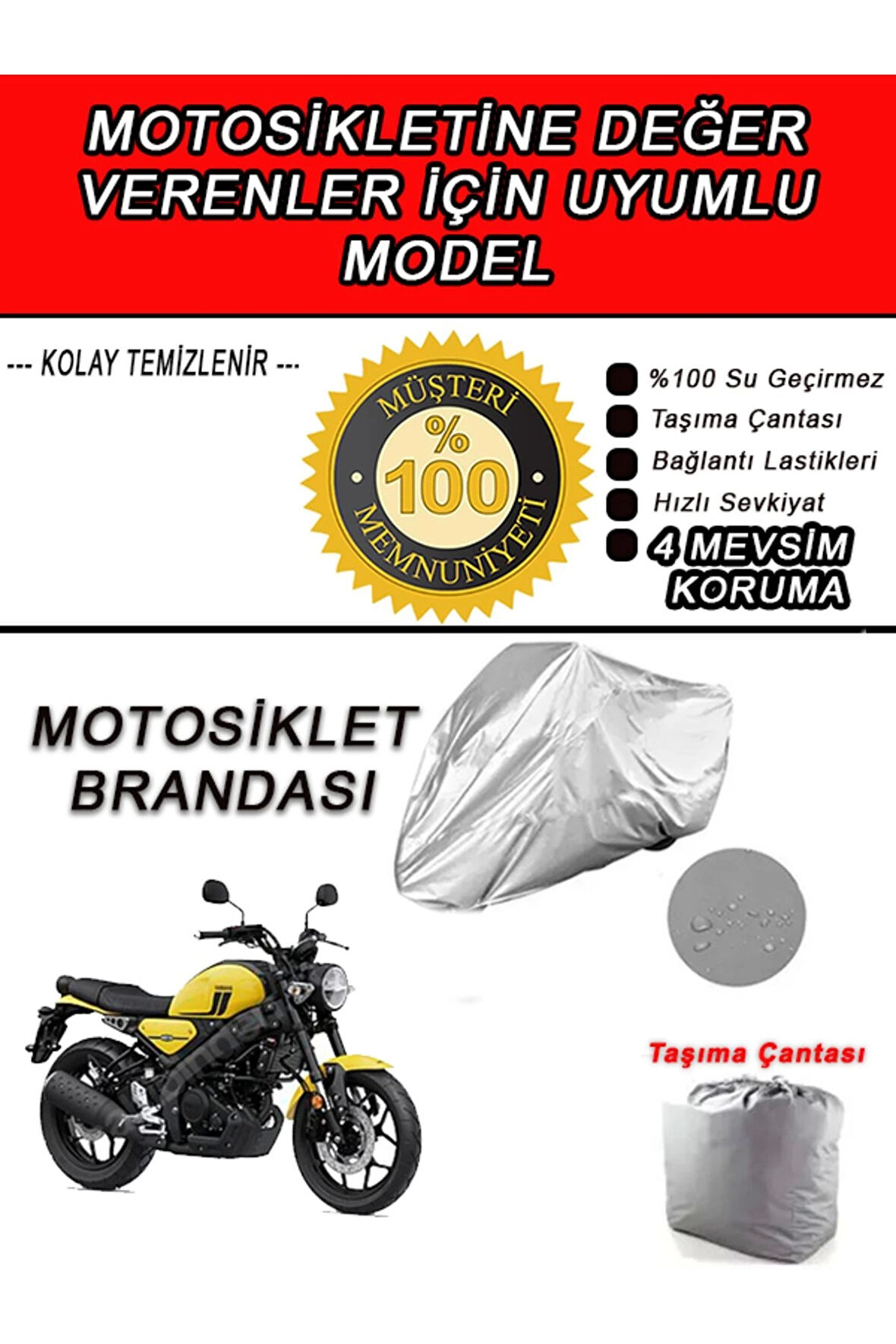 YAMAHA XSR-Uyumlu Motosiklet Brandası-Miflonlu,Kaliteli