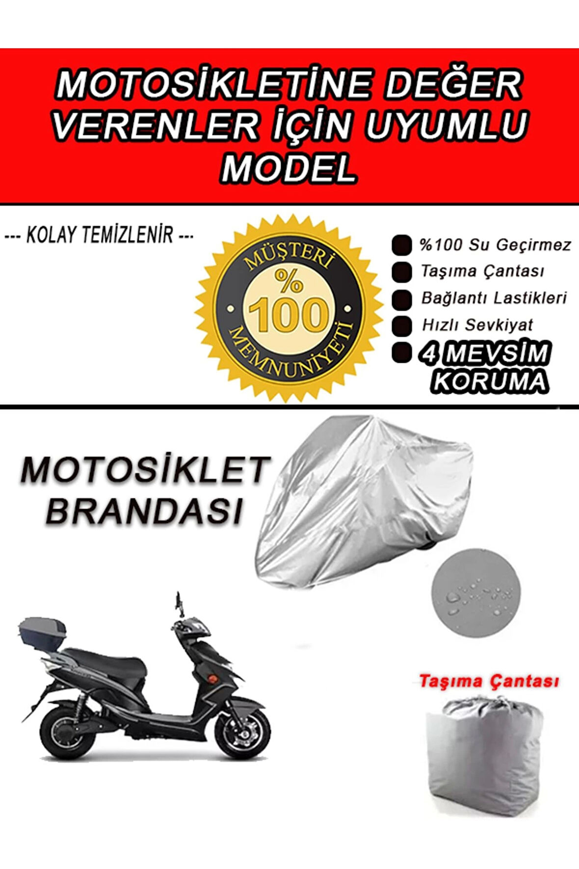 MOTORAN XR-Uyumlu Motosiklet Brandası-Miflonlu,Kaliteli