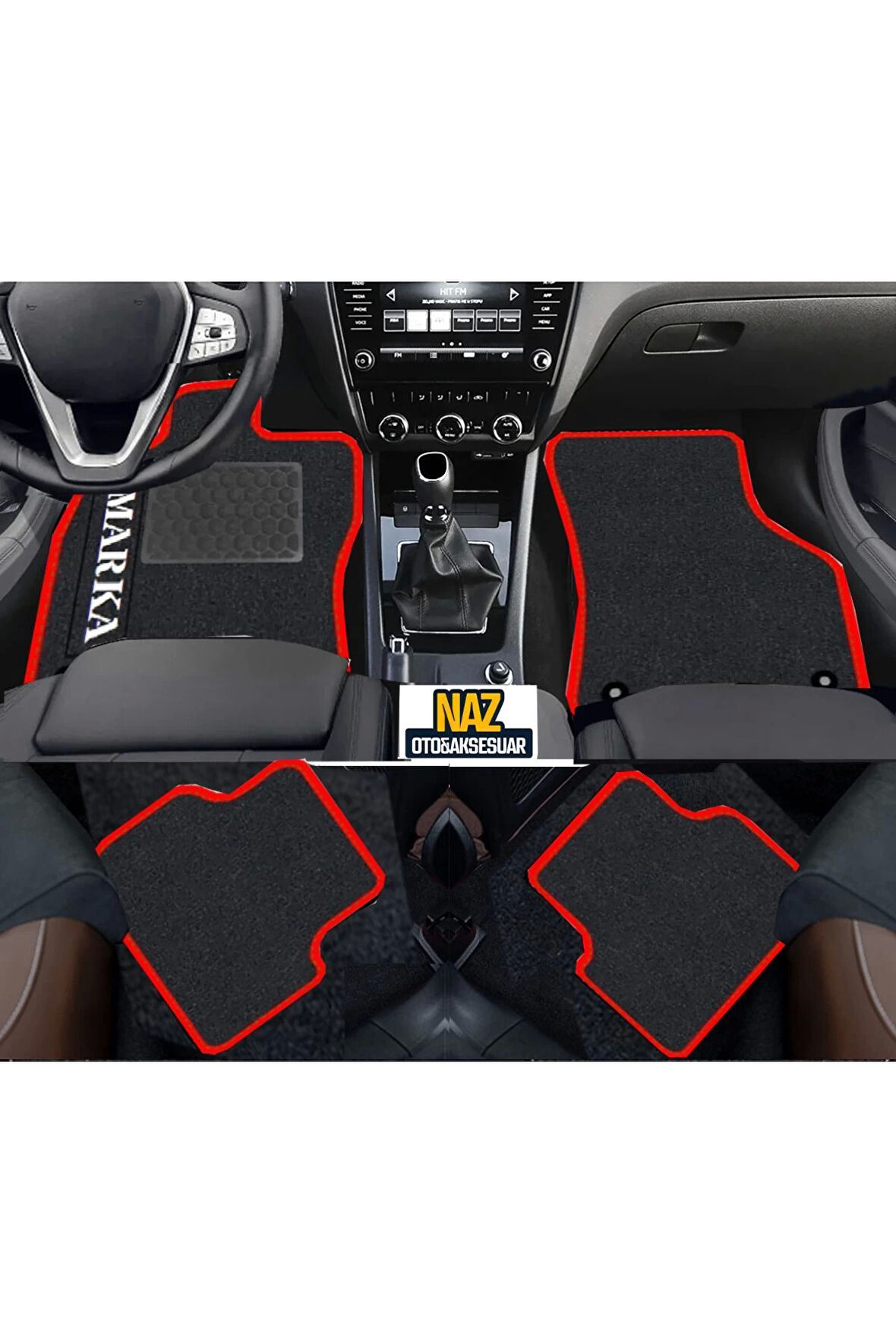 HYUNDAİ İ40 2011 VE SONRASI     Siyah Halı Kırmızı Kenar Petek Topuk