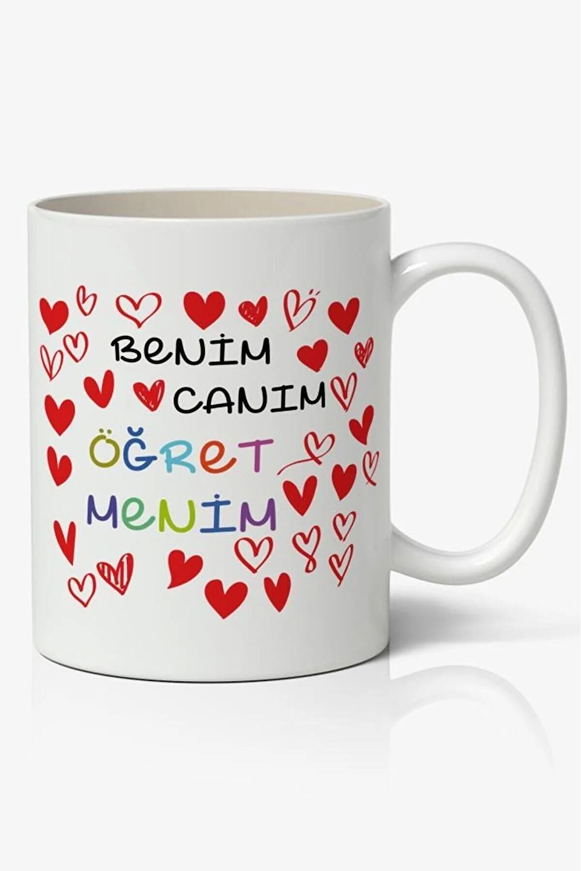 Benim Canım Öğretmenim Temalı Beyaz Kupa Bardak Öğretmenler Günü Hediyelik 24 Kasım
