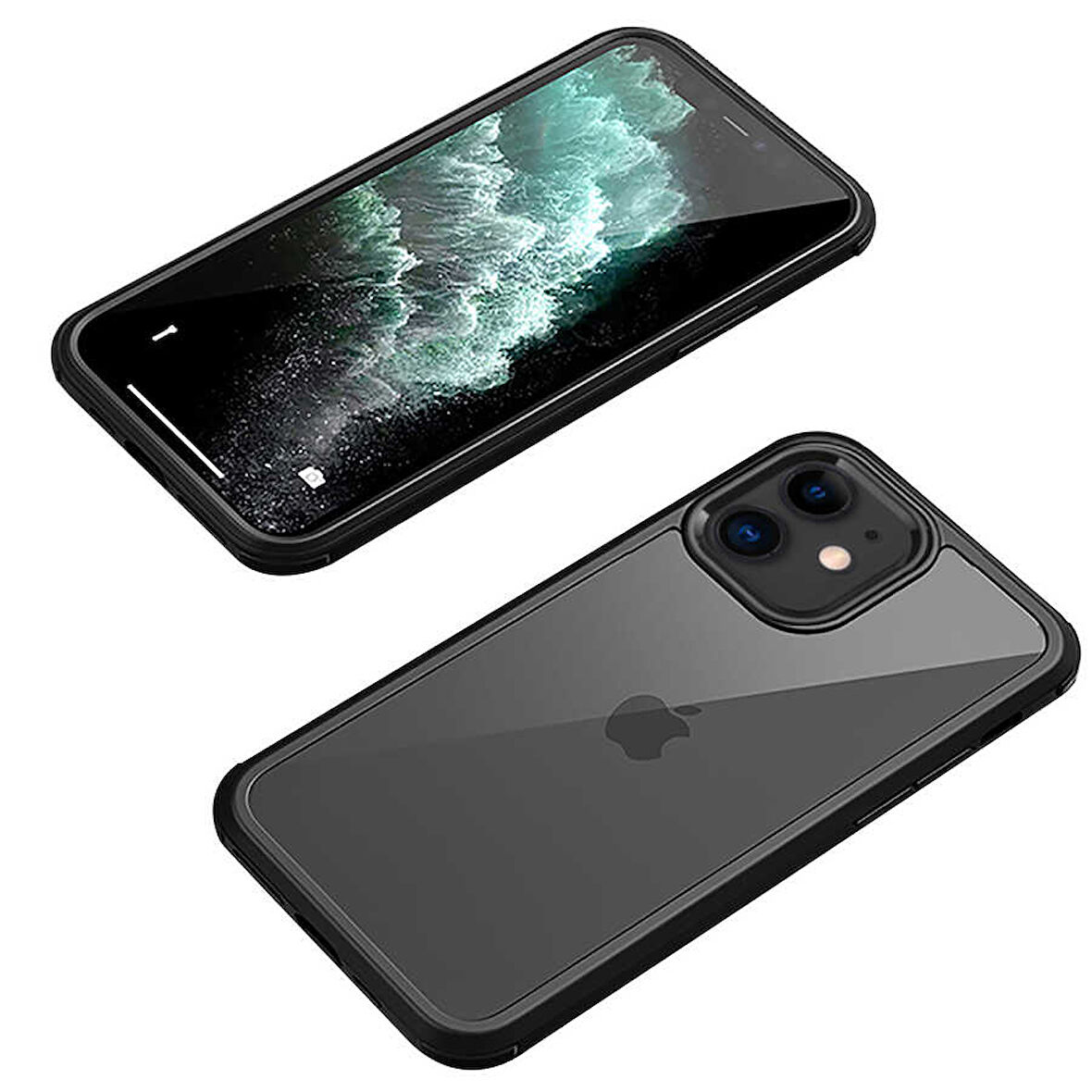 Apple iPhone 12 Kılıf Ön Arka Tam Kapatan 360 Tam Koruma Lüx Kapak