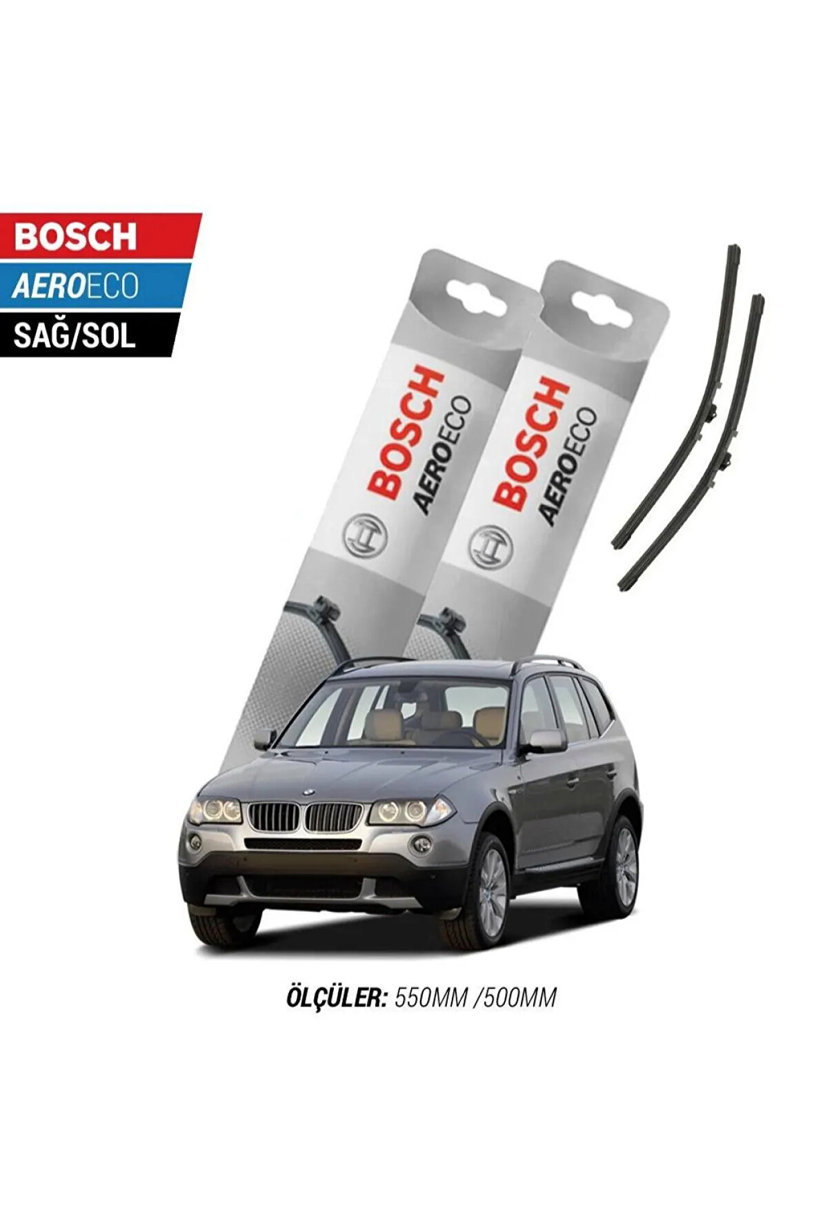 Bmw X3 E83 2005 Model Bosch Aeroeco Muz Silecek Takımı