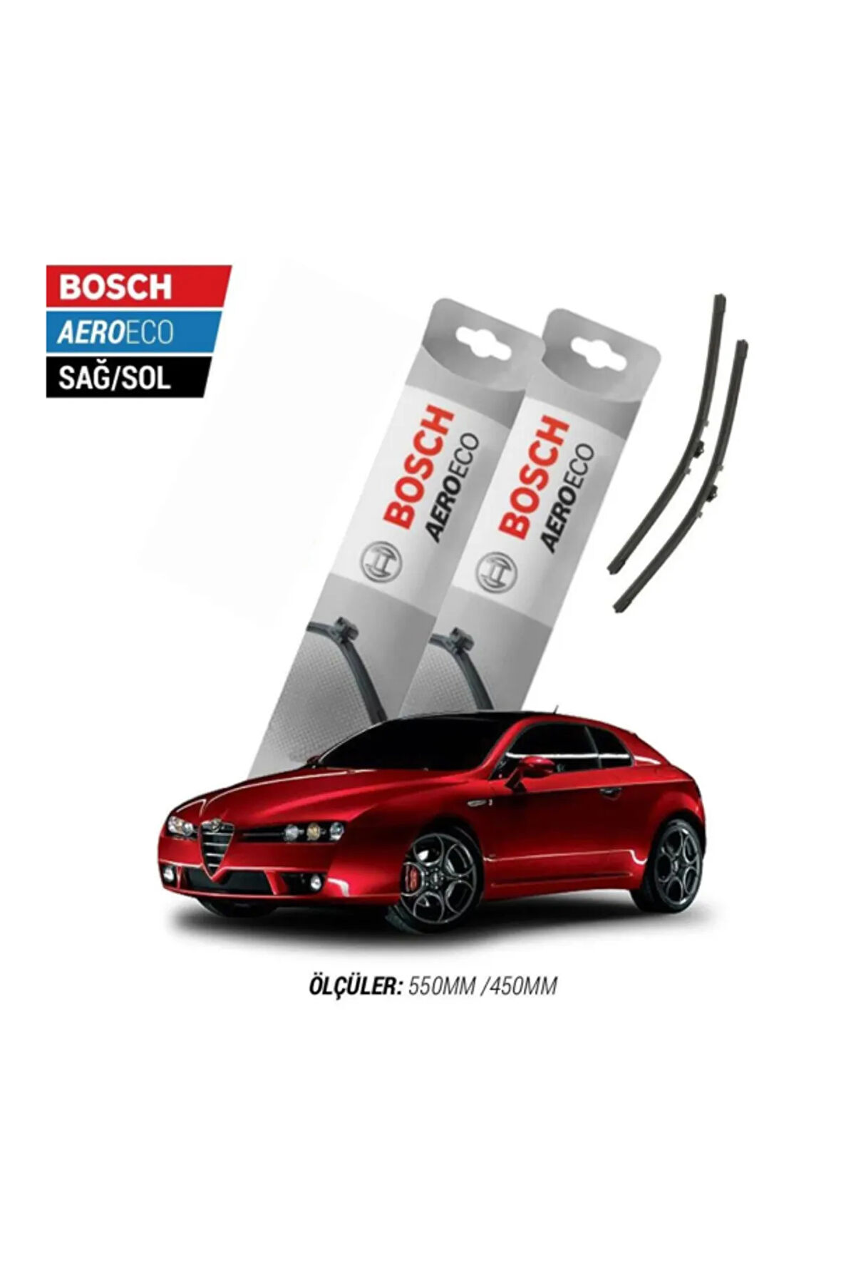 Alfa Romeo Brera 2008 Model Bosch Aeroeco Muz Silecek Takımı
