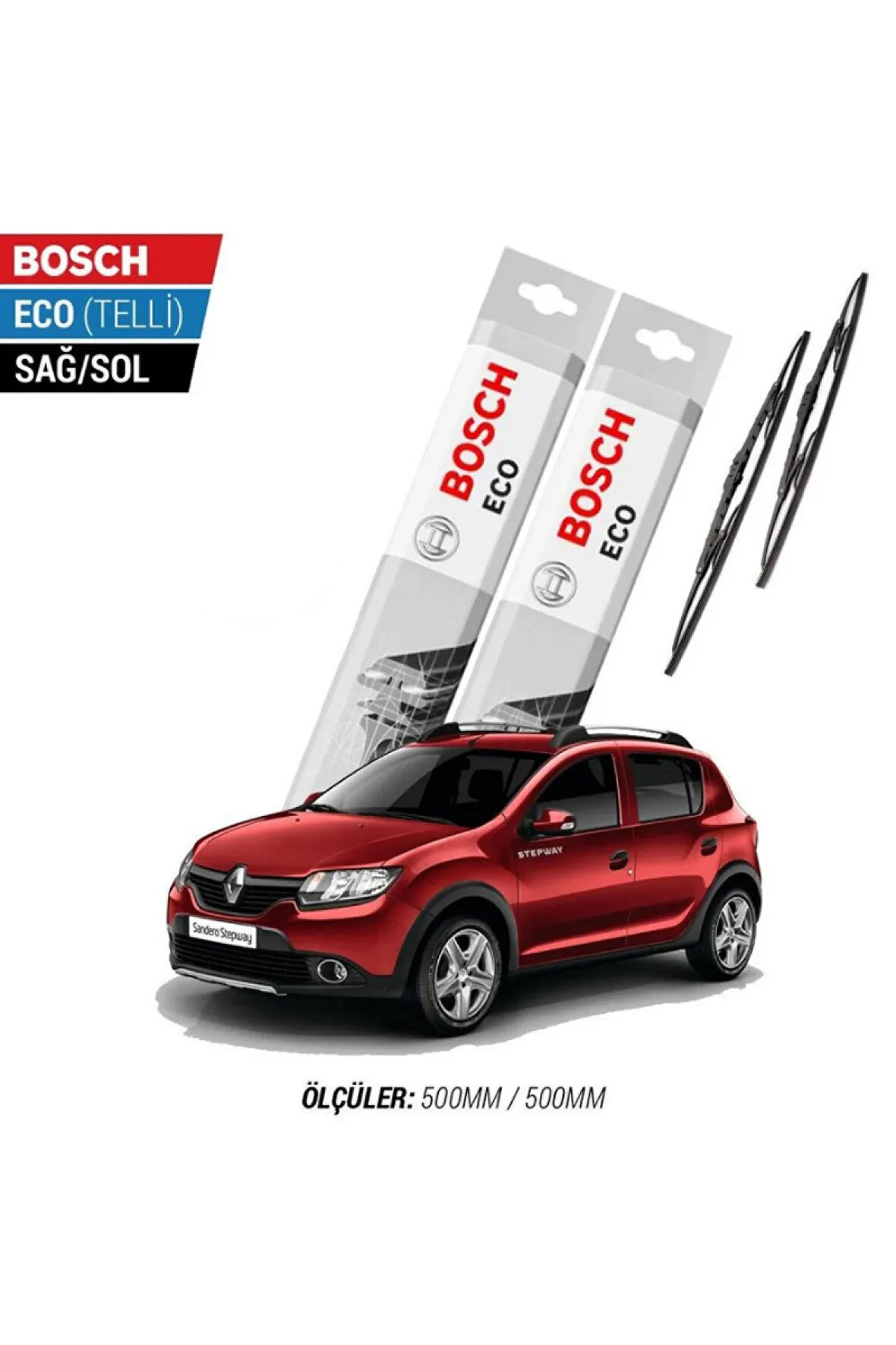 Dacia Sandero 2011 Model Silecek Takımı Bosch Eco (telli)