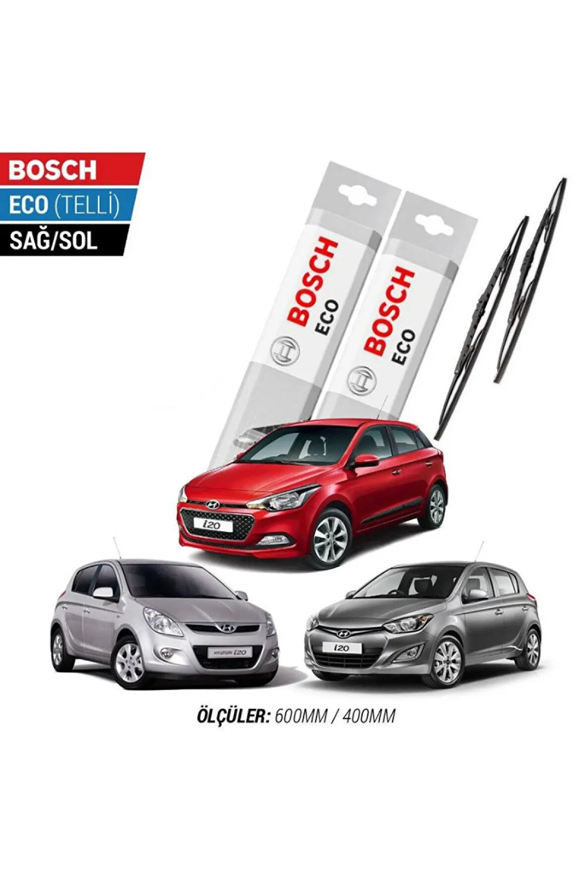 Hyundai İ20 2008 Model Silecek Takımı Bosch Eco (telli)