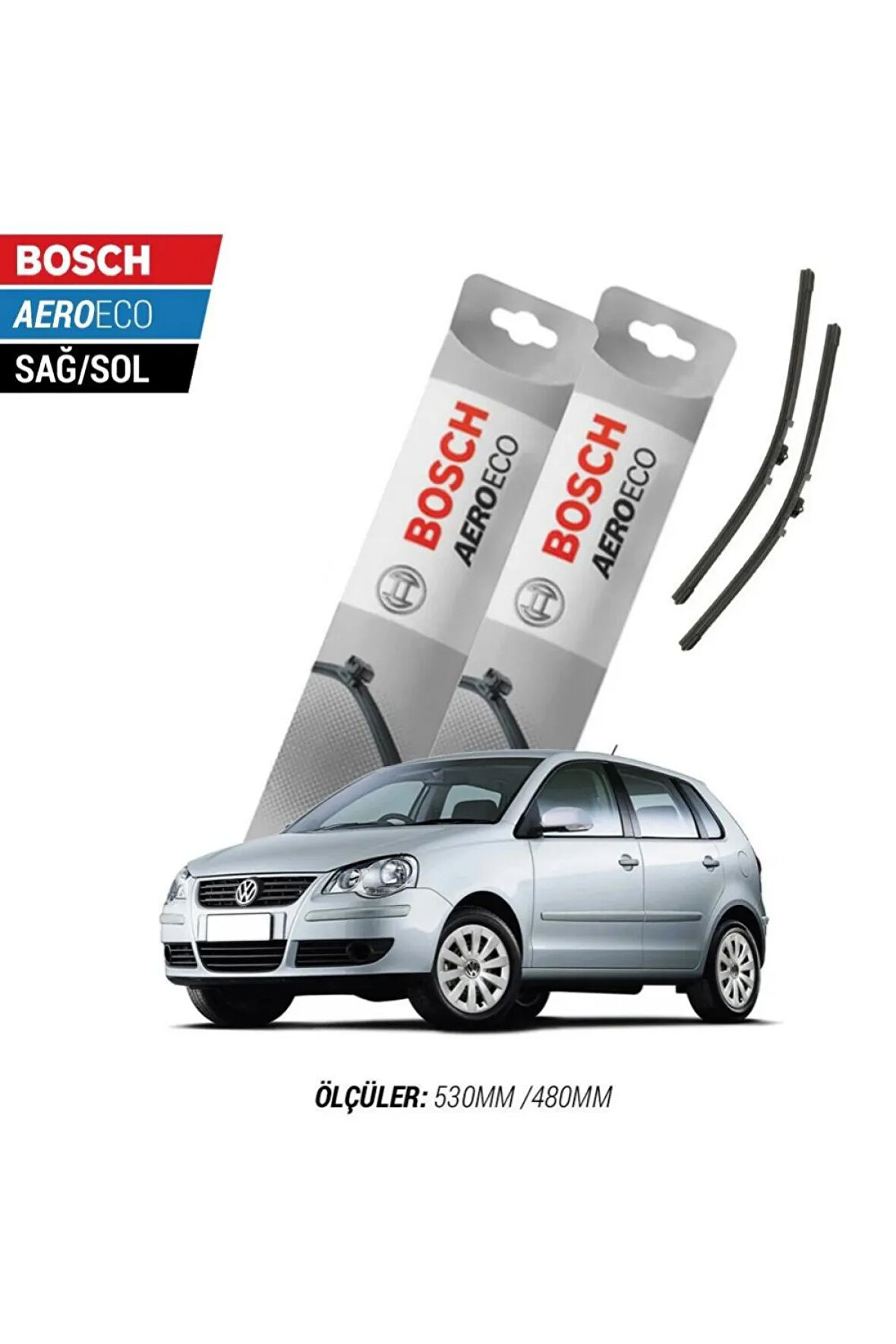 Volkswagen Polo 2008 Model Bosch Aeroeco Muz Silecek Takımı