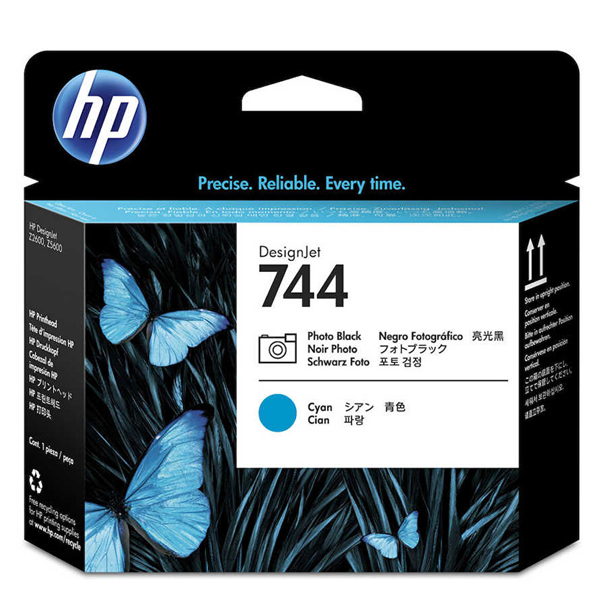 Hp 744-f9j86a Foto Siyah-mavi Orijinal Baskı Kafası