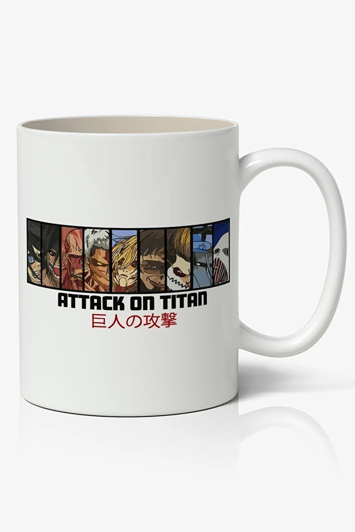 Attack On Titan Baskılı Anime  Baskılı Beyaz Kupa Bardak